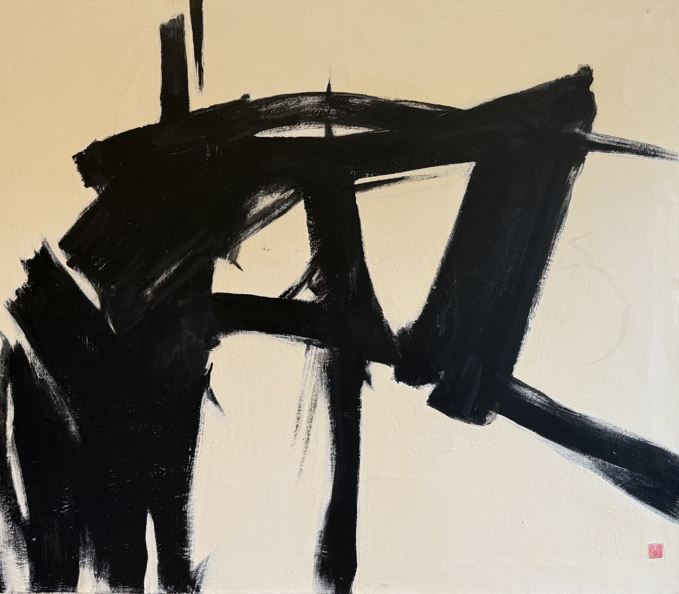Abstract paintings by British artist Terence Round