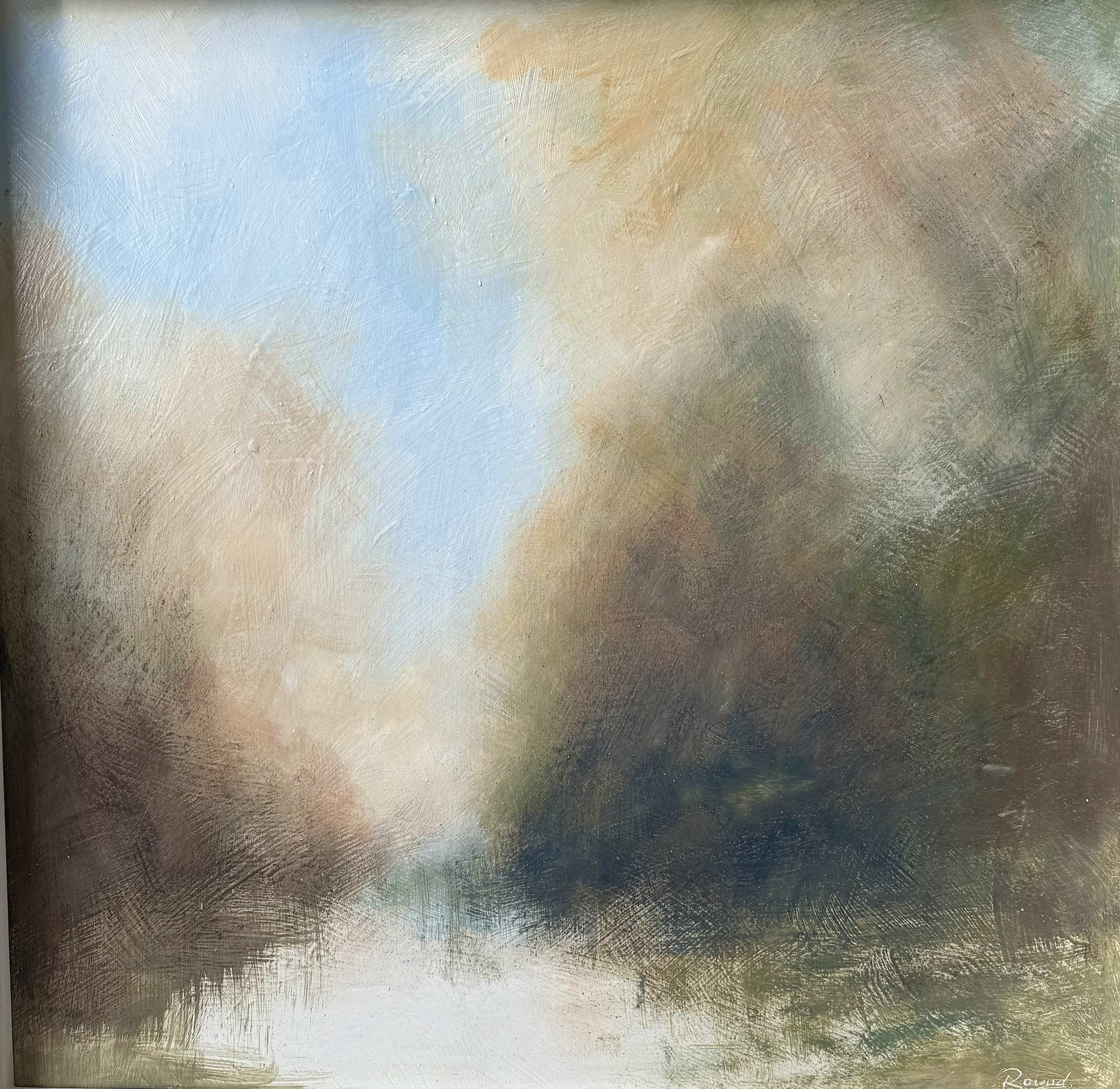 Abstract and landscape paintings by British artist Terence Round