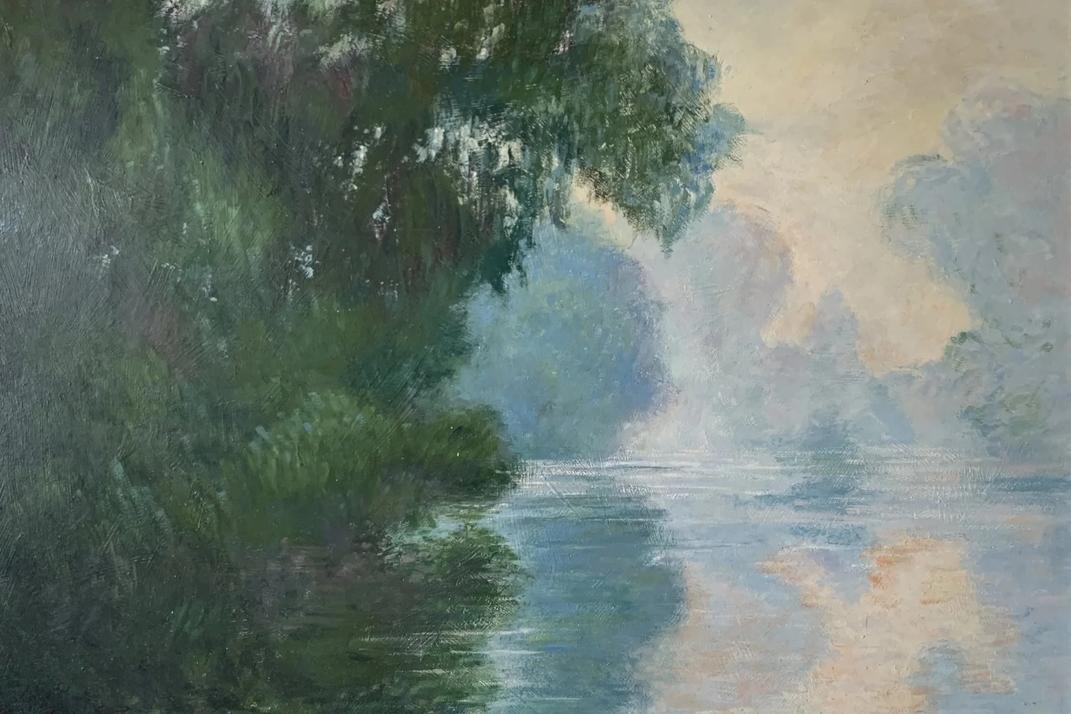 Rounding the bend (after Monet) - 73 x 98 cm