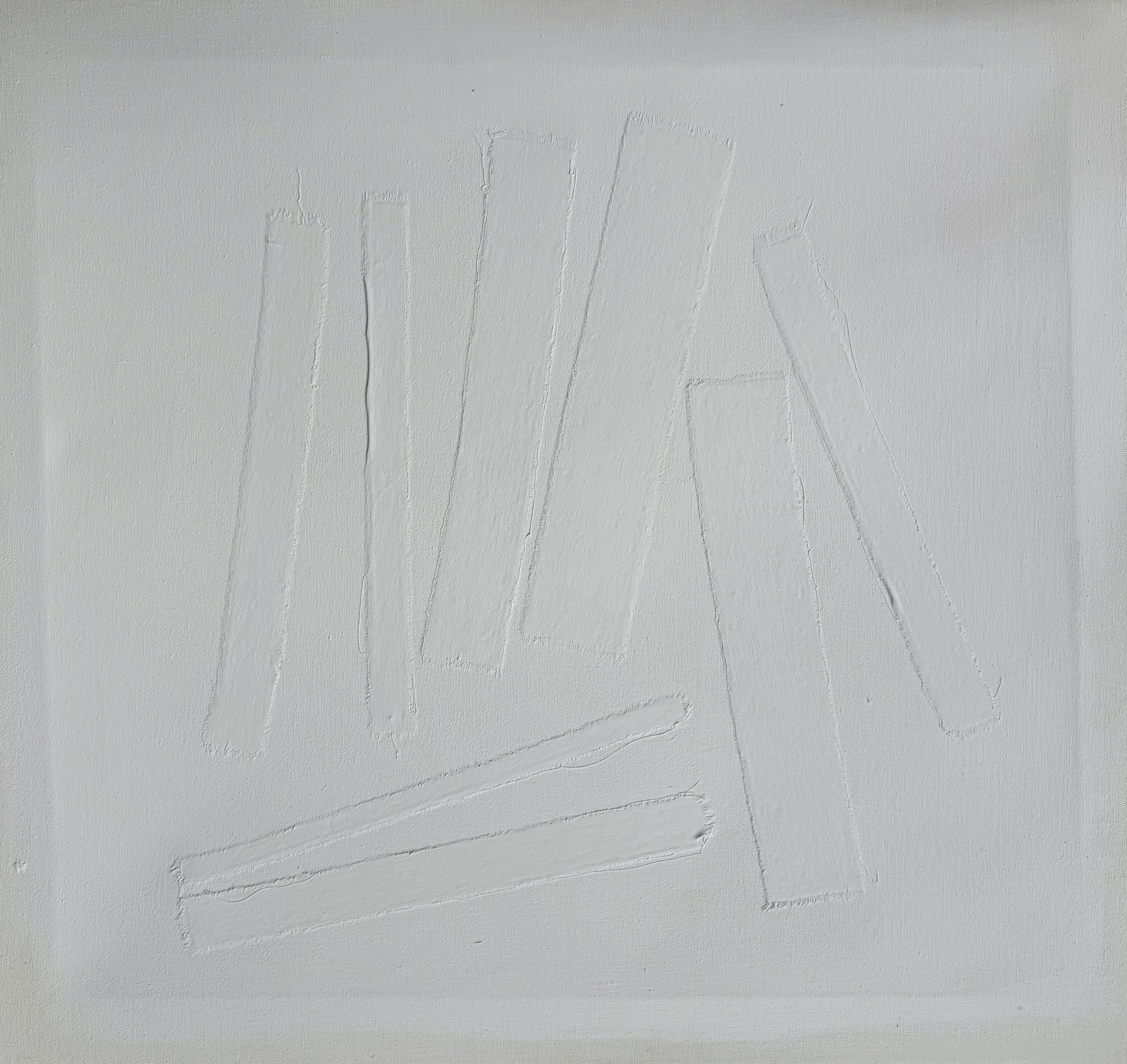 White on white paintings by British artist Terence Round