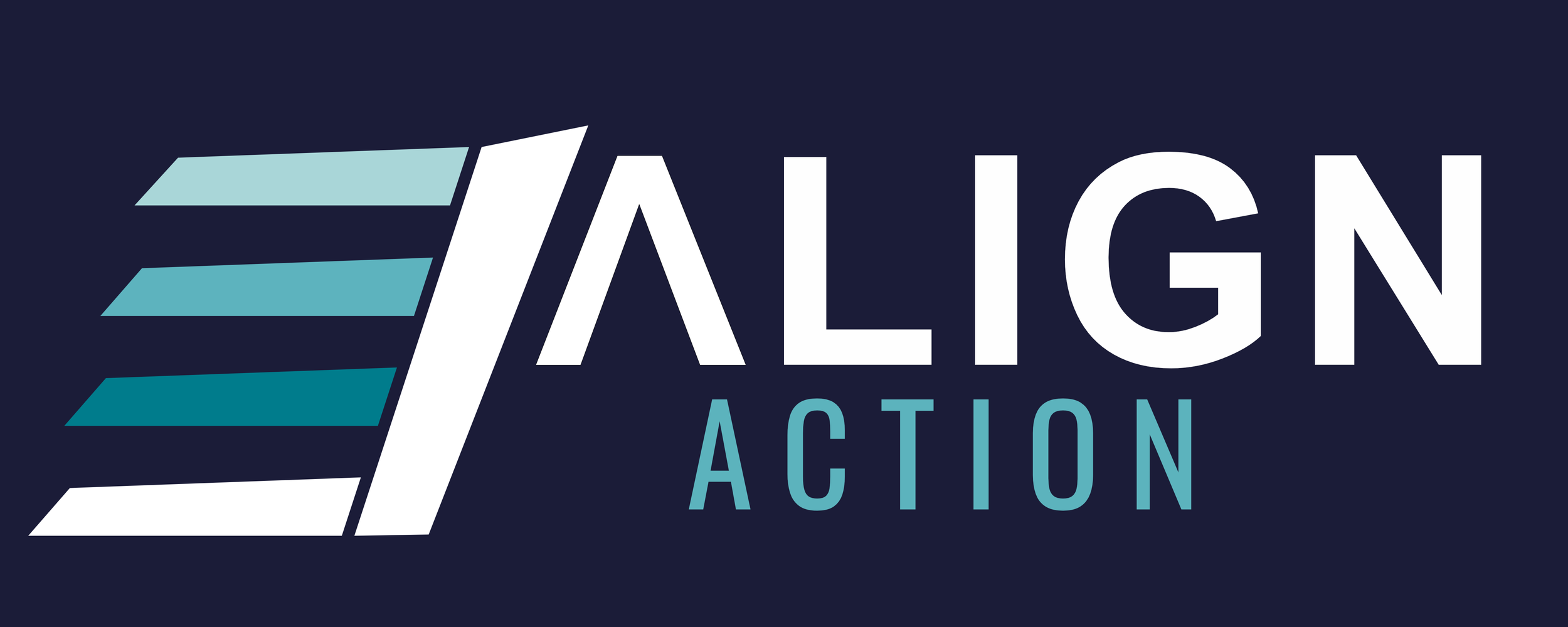 Logo for 'ALIGN Action' with stylized lines and the text 'ALIGN Action' on a dark background.