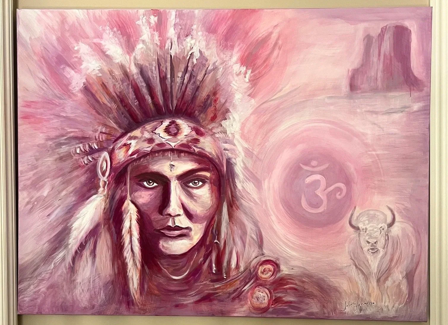 White Buffalo Woman - 36in x 48in canvas - $3,333