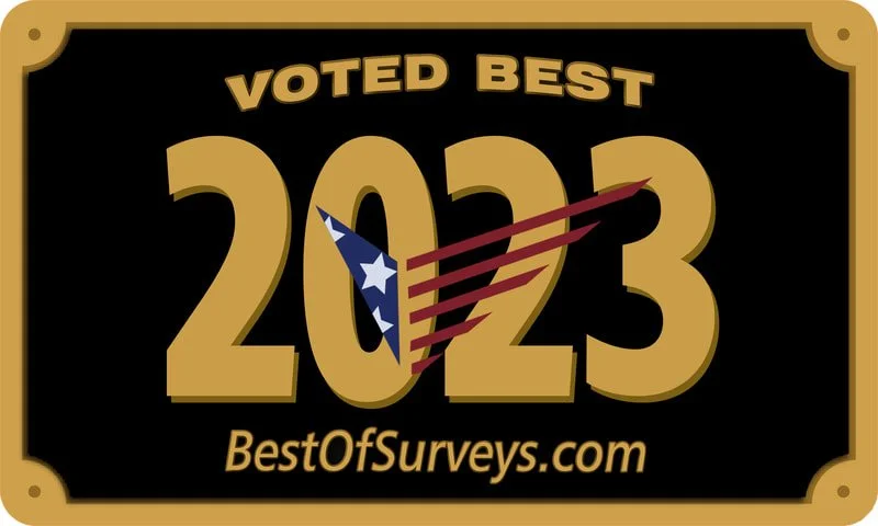 Award badge with text 'Voted Best 2023' and the website BestOfSurveys.com