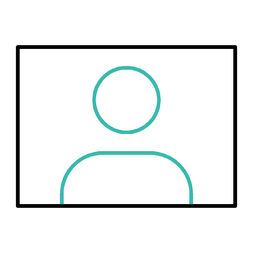 Silhouette of a person in an avatar style, depicting a login or user profile icon.