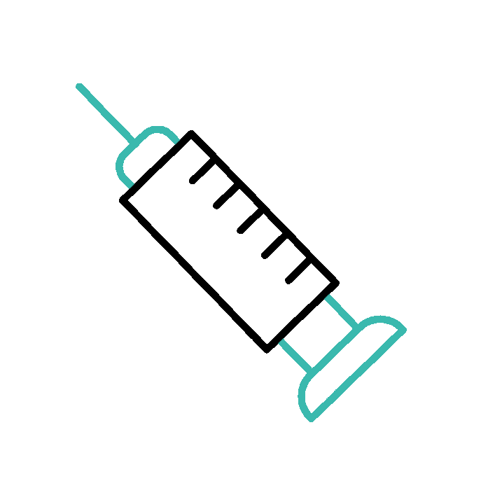 Icon of a syringe with a needle