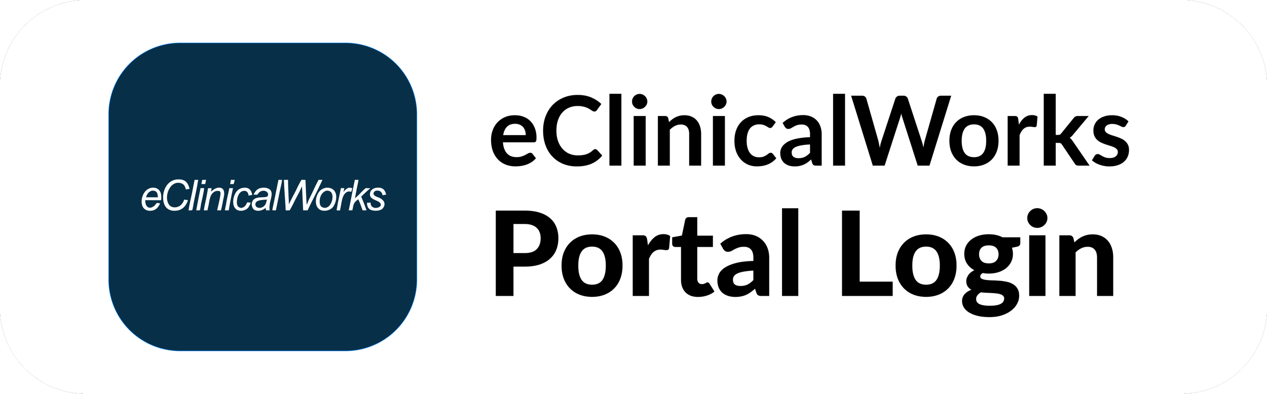 Logo with a blue rounded square and the text "eClinicalWorks" followed by "Portal Login" in black
