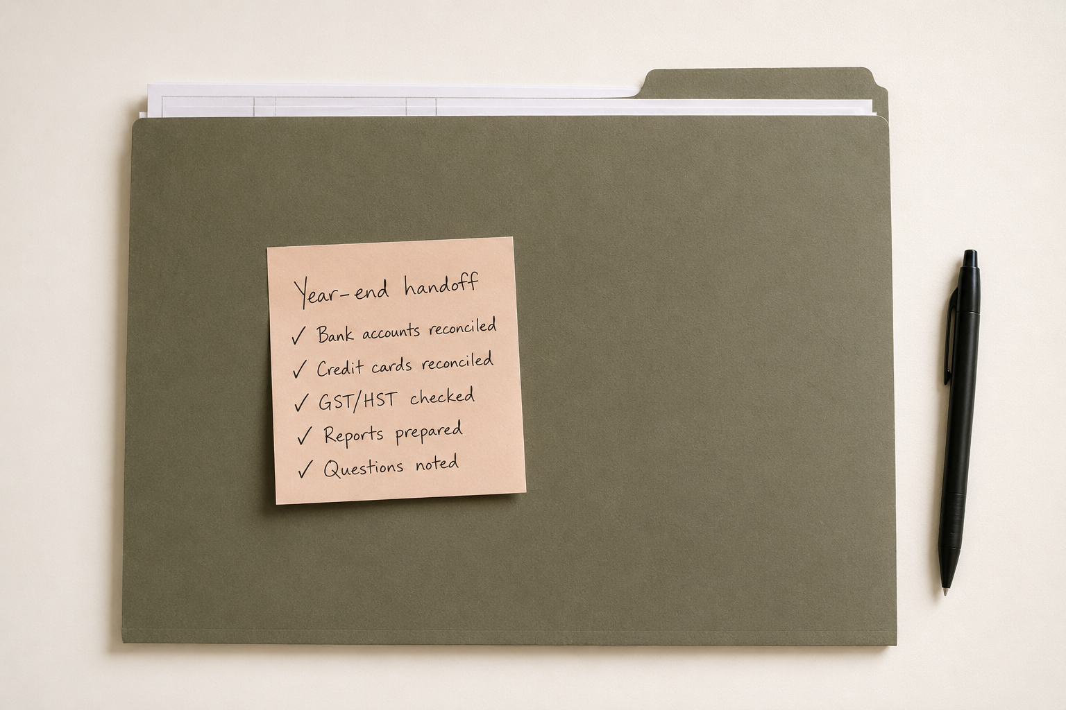 What does your accountant need from your bookkeeper at year-end?