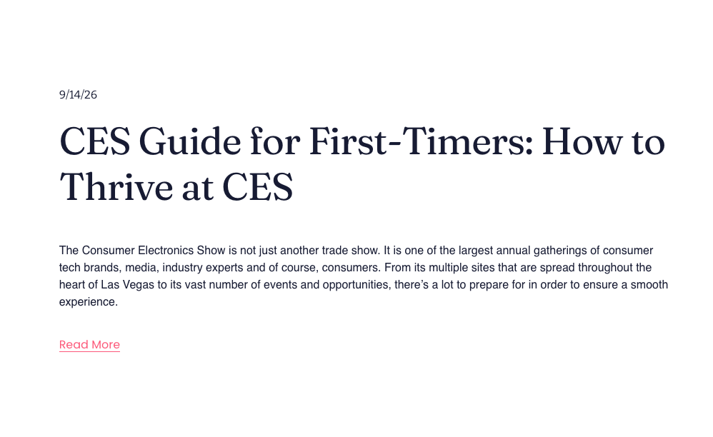 CES PR agency guide for exhibitors