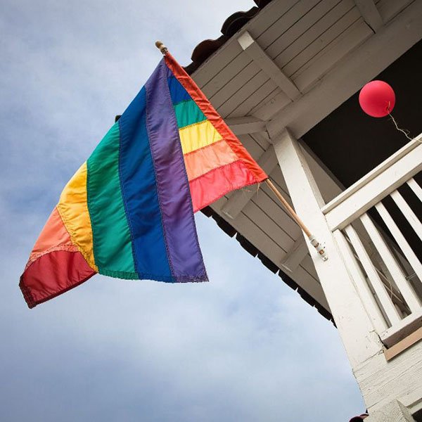 LGBT Center on 4th, rainbow flag