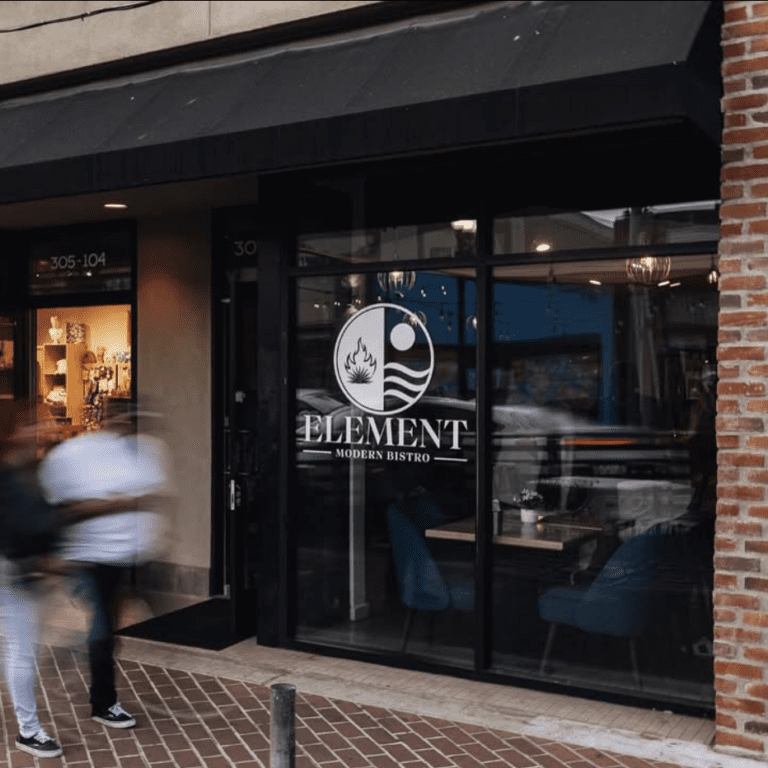 Element bistro, store sign