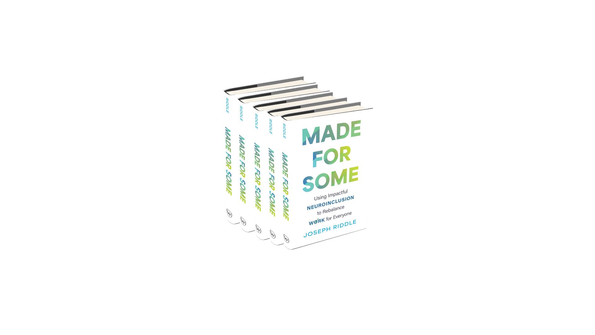 Four books titled "Made for Some" by Joseph Riddle, with colorful text on the covers, standing upright and slightly fanned out.