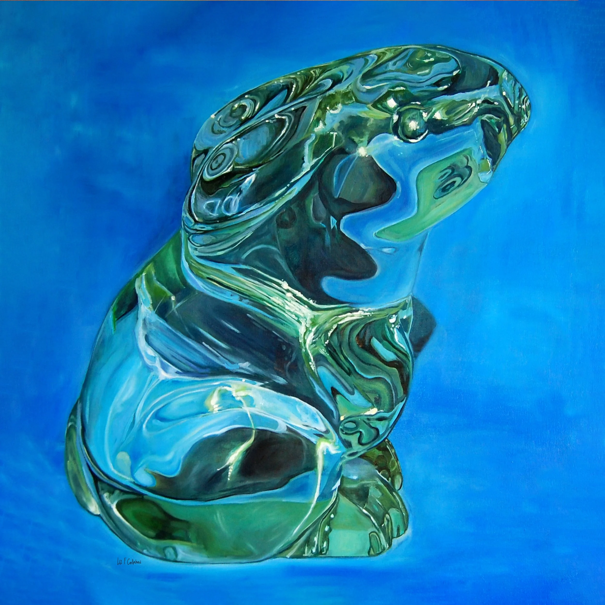 Blue Baccarat Bunny "Joan"
30x30
Oil on cradled wood
2021 🔴