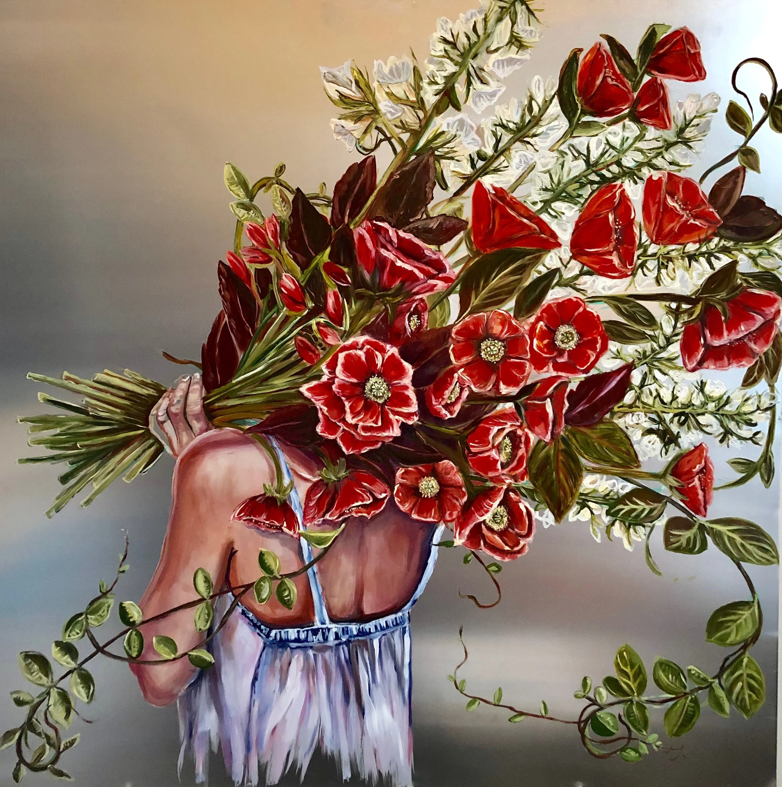 Fleur Sauvage Rouge
36x36
Oil on Aluminum
2018 🔴