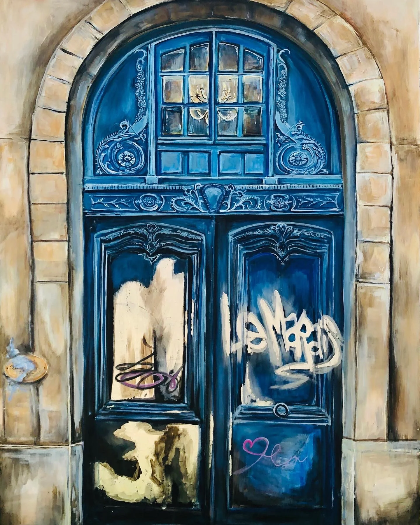 Les Maris 
36x48
Oil and Silver leaf on cradled Gessoboard
2019