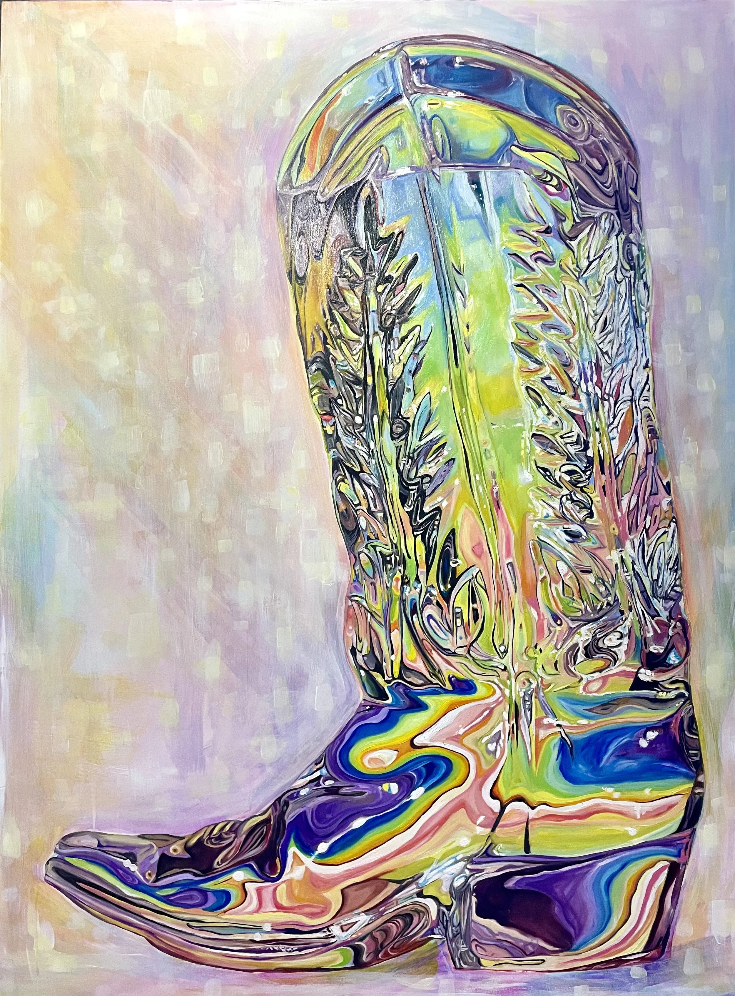 Boot of Many Colors
36x48
Oil & Acrylic on cradled Gesso board
2023 🔴