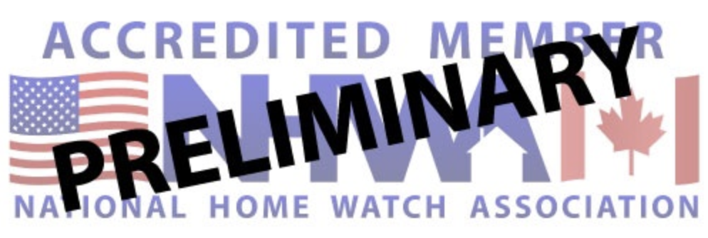 "ACCREDITED MEMBER" and "NATIONAL HOME WATCH ASSOCIATION"
