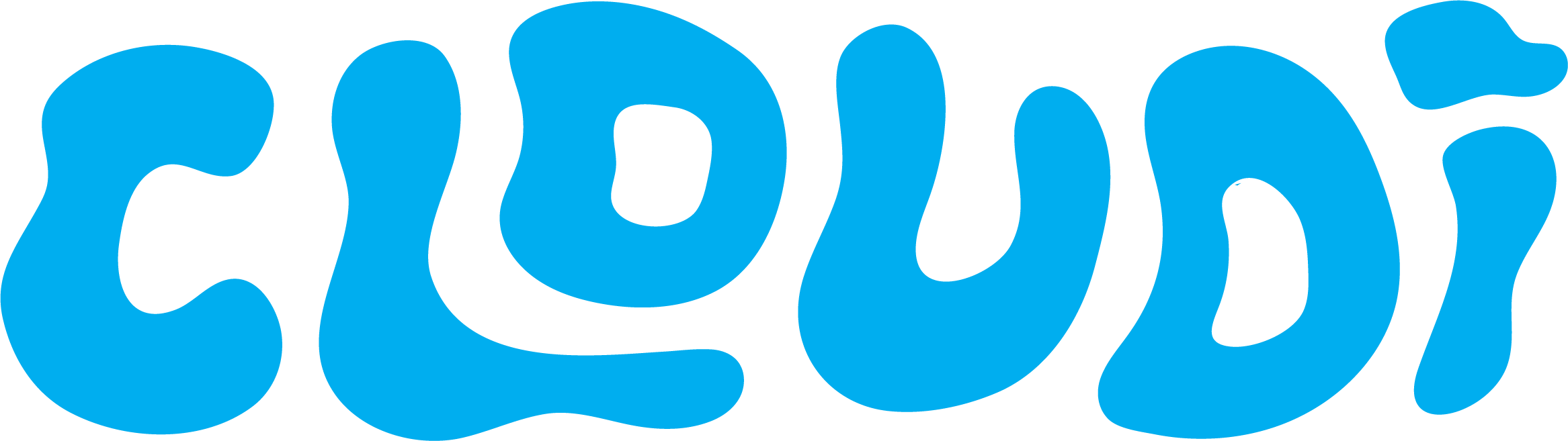 The word 'glow' written in bold, blue, bubble-style letters.