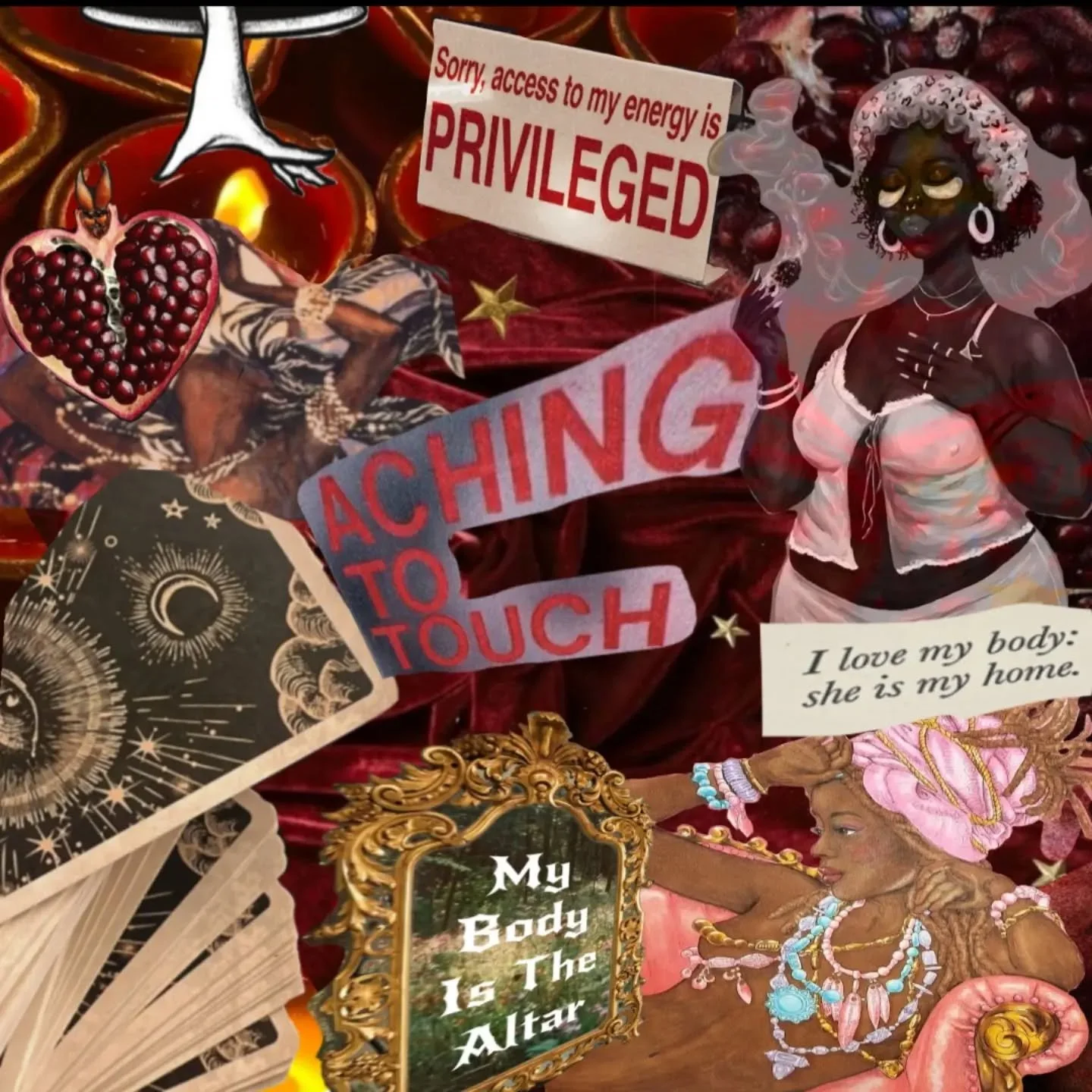 Devotion to self pleasure ❣️

#collageart #digitalartcollage #blackqueerartist #devotion #selfpleasure