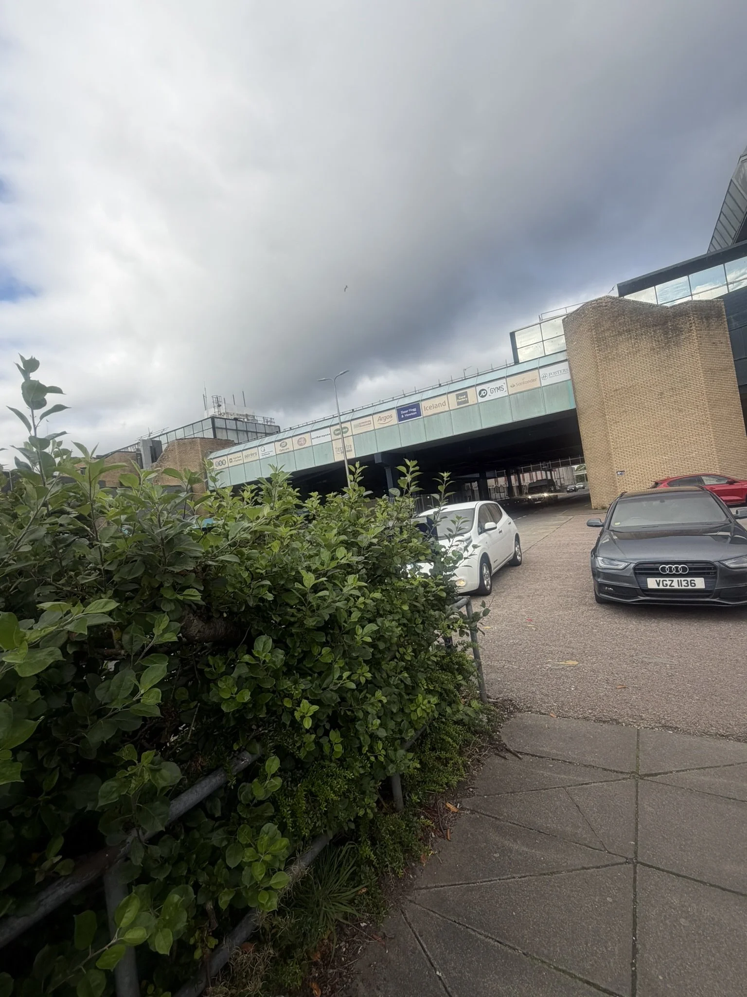 Walkway across central way at bus stances