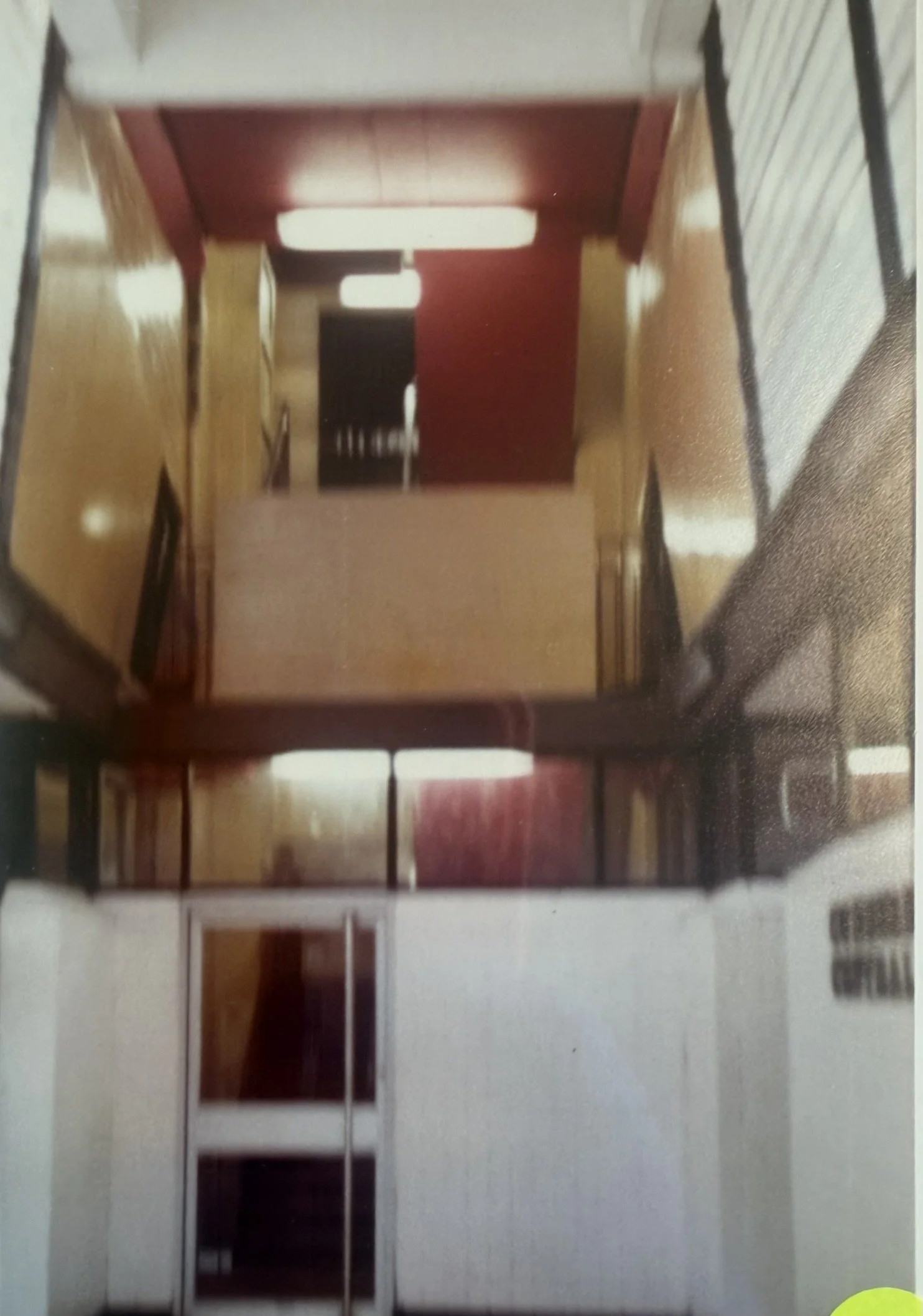 Outside the library - the upper level was eventually enclosed and blocked off