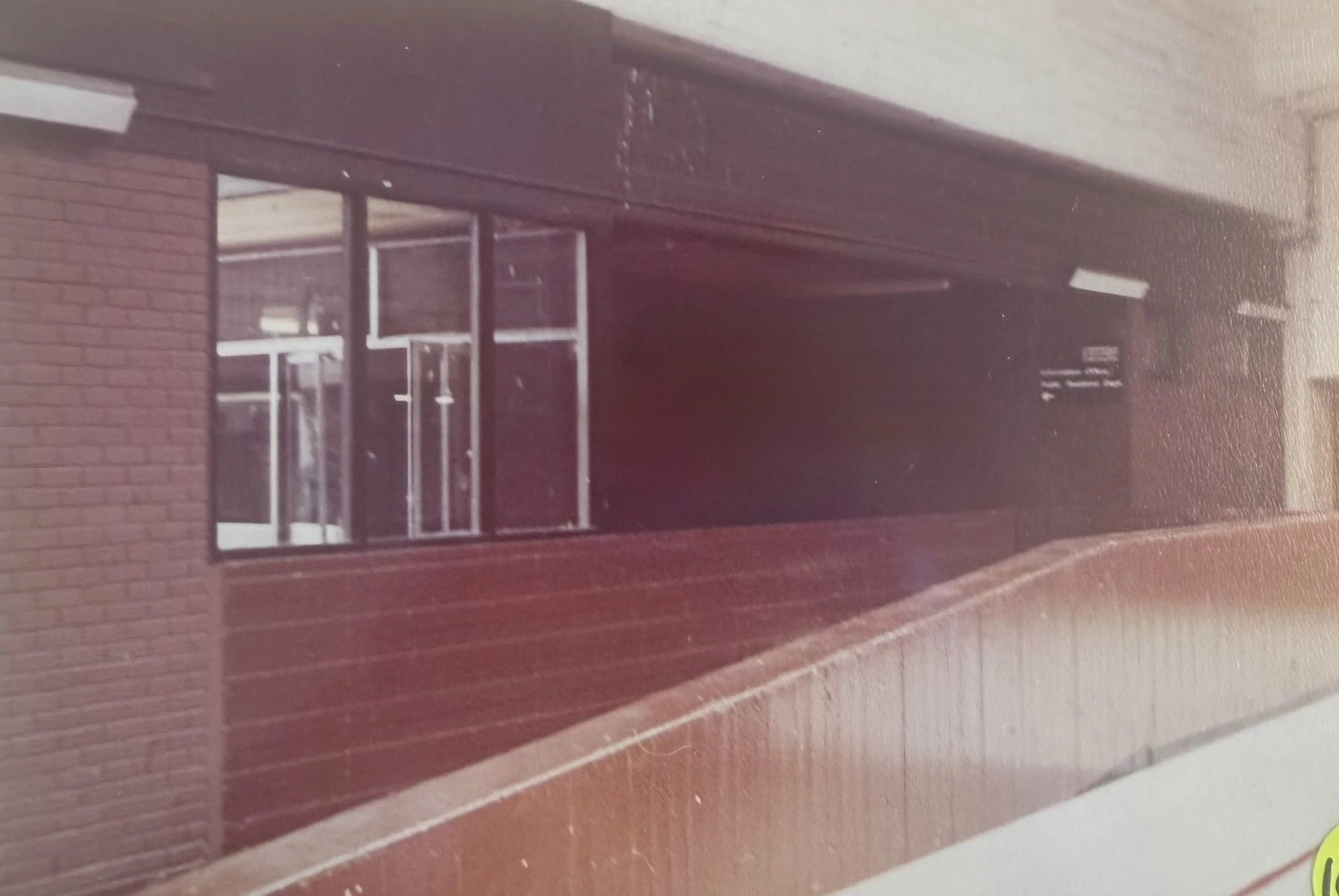 Offices at the top of the Allander Walk ramp; this became Avon House and the windows bricked up.