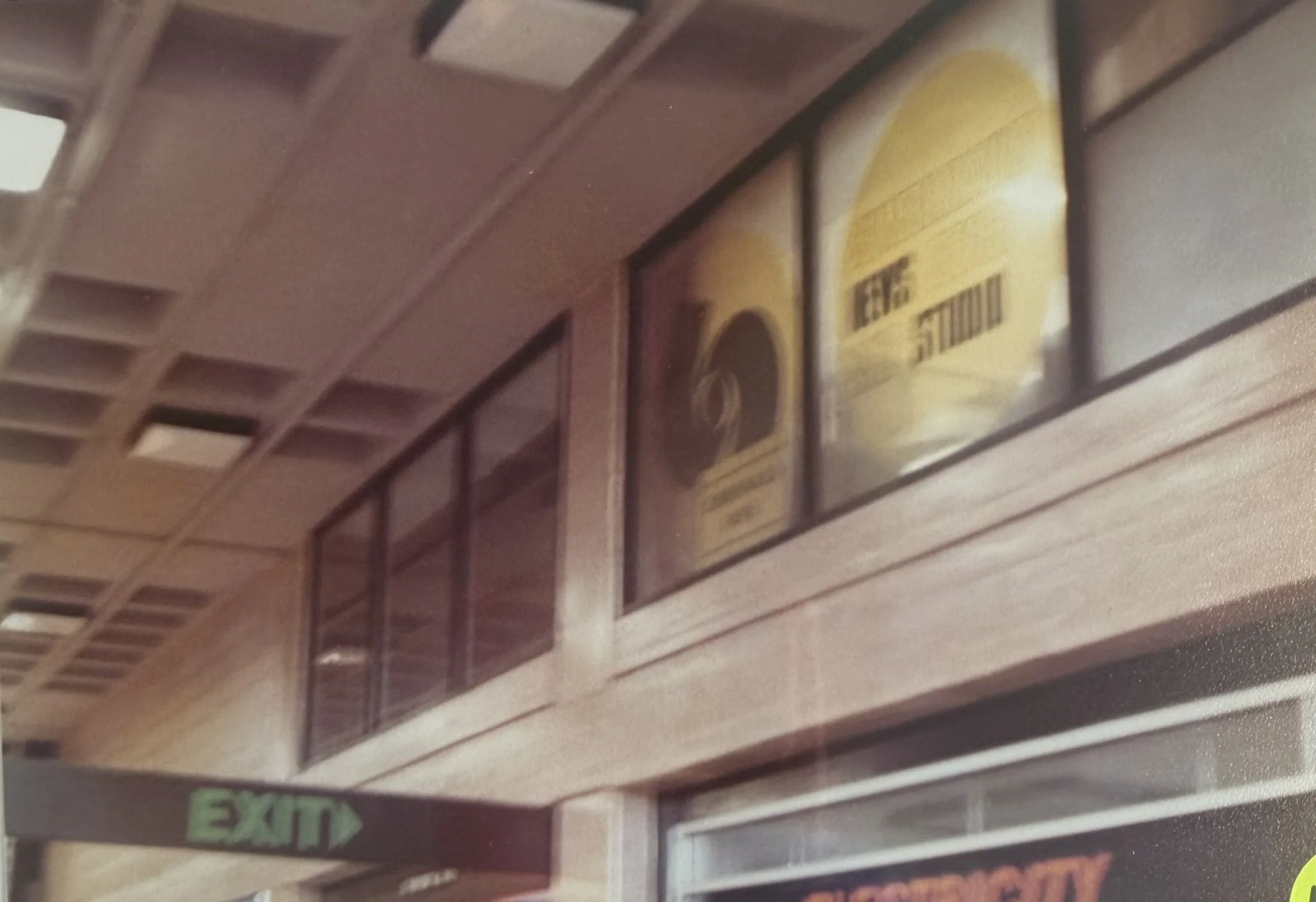 The original Cumbernauld News studio taken from the second floor of Phase One