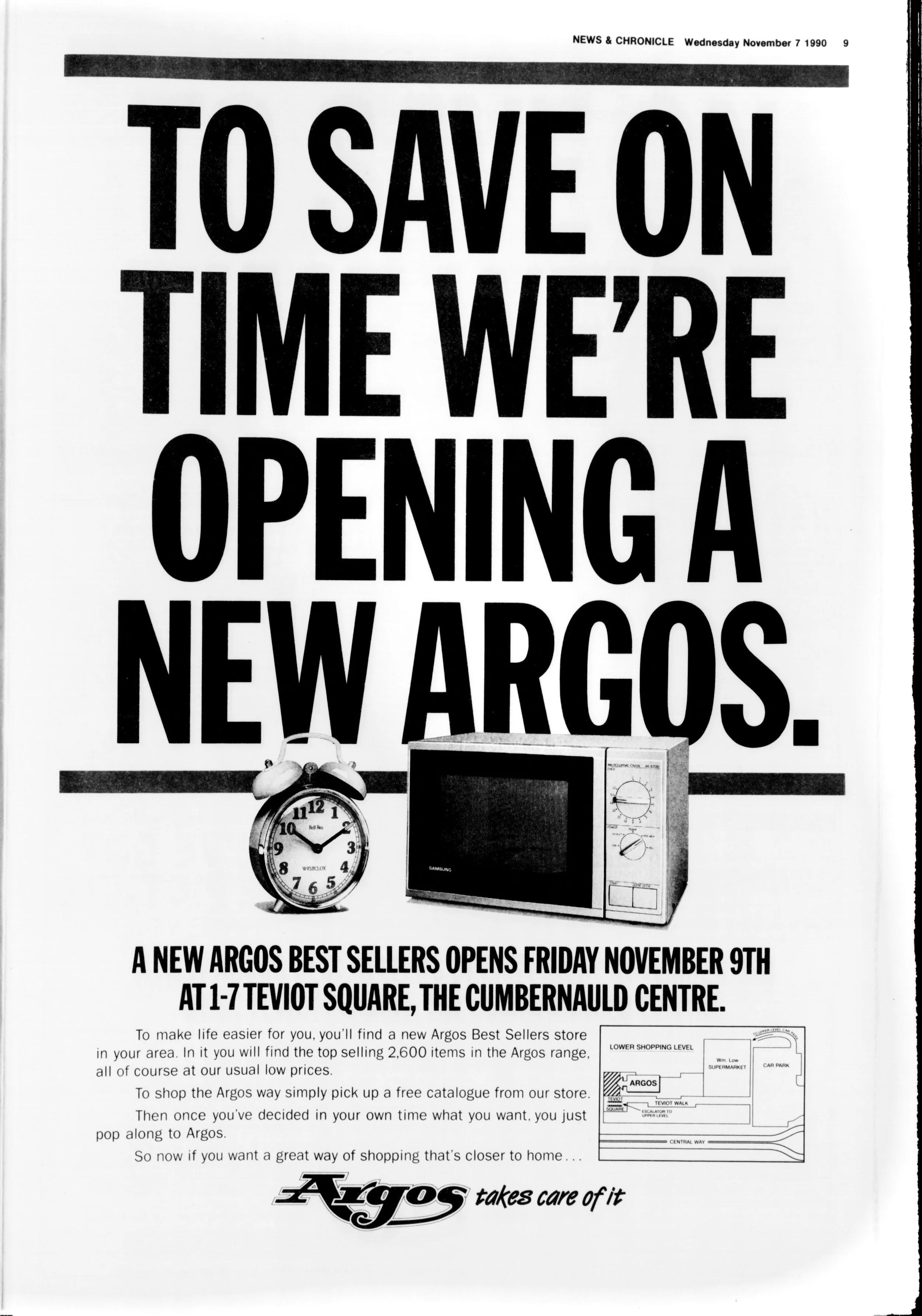 Argos opening 1990