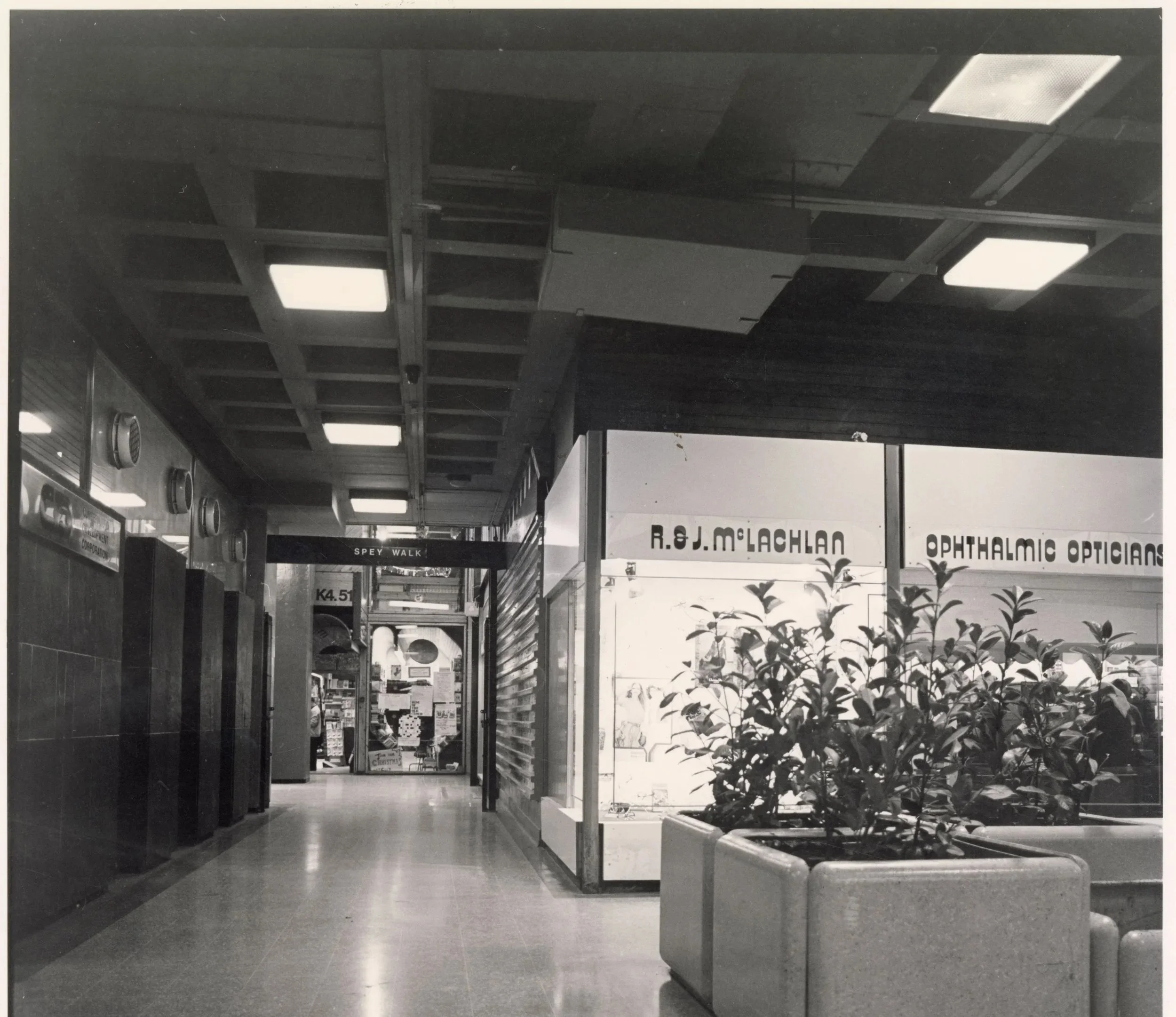 McLachlan Opticians in Phase 1 mall. Photo taken from CDC Collection, held in NLC Archives.