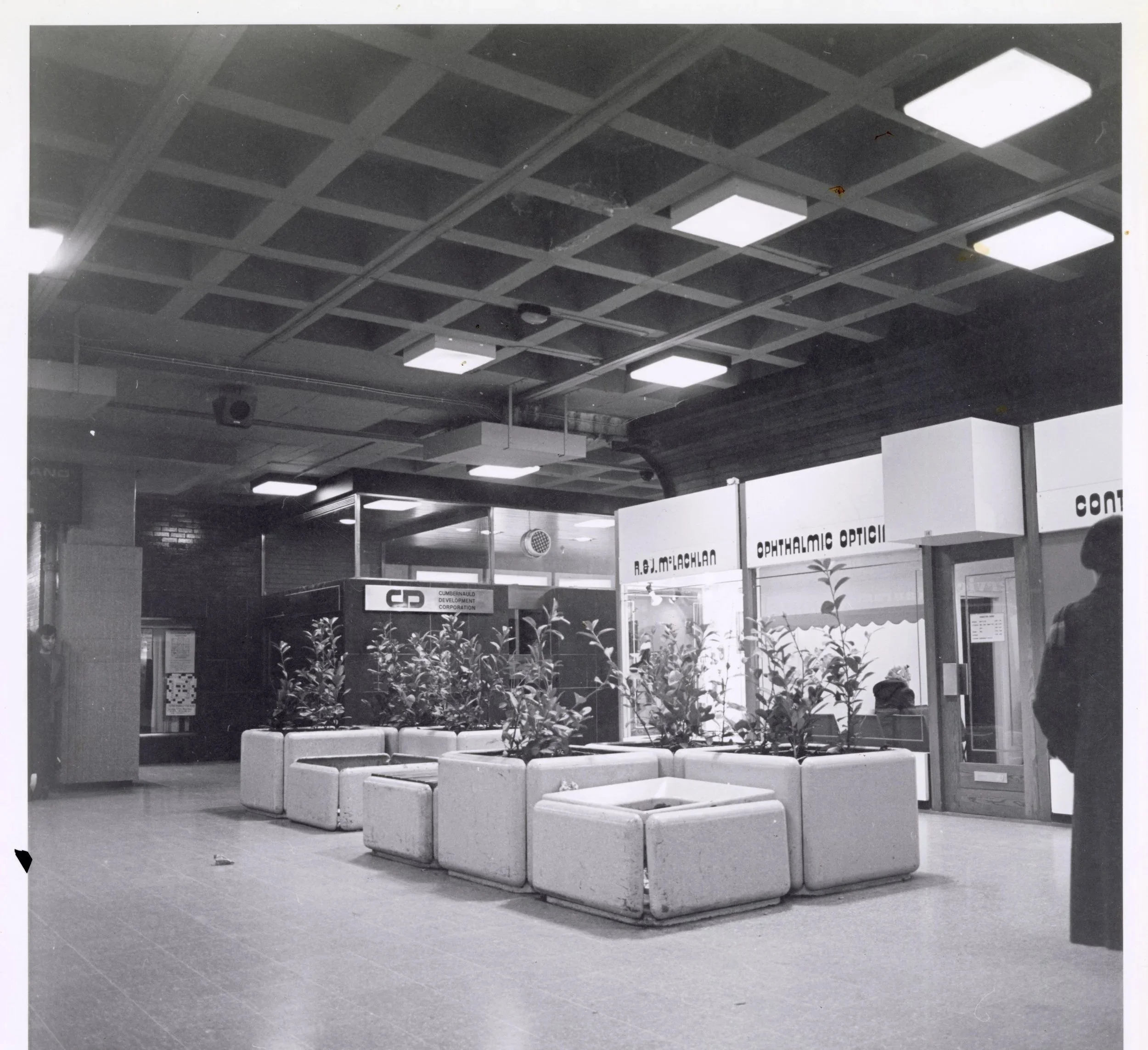 McLachlan Opticians in Phase 1 mall. Photo taken from CDC Collection, held in NLC Archives.