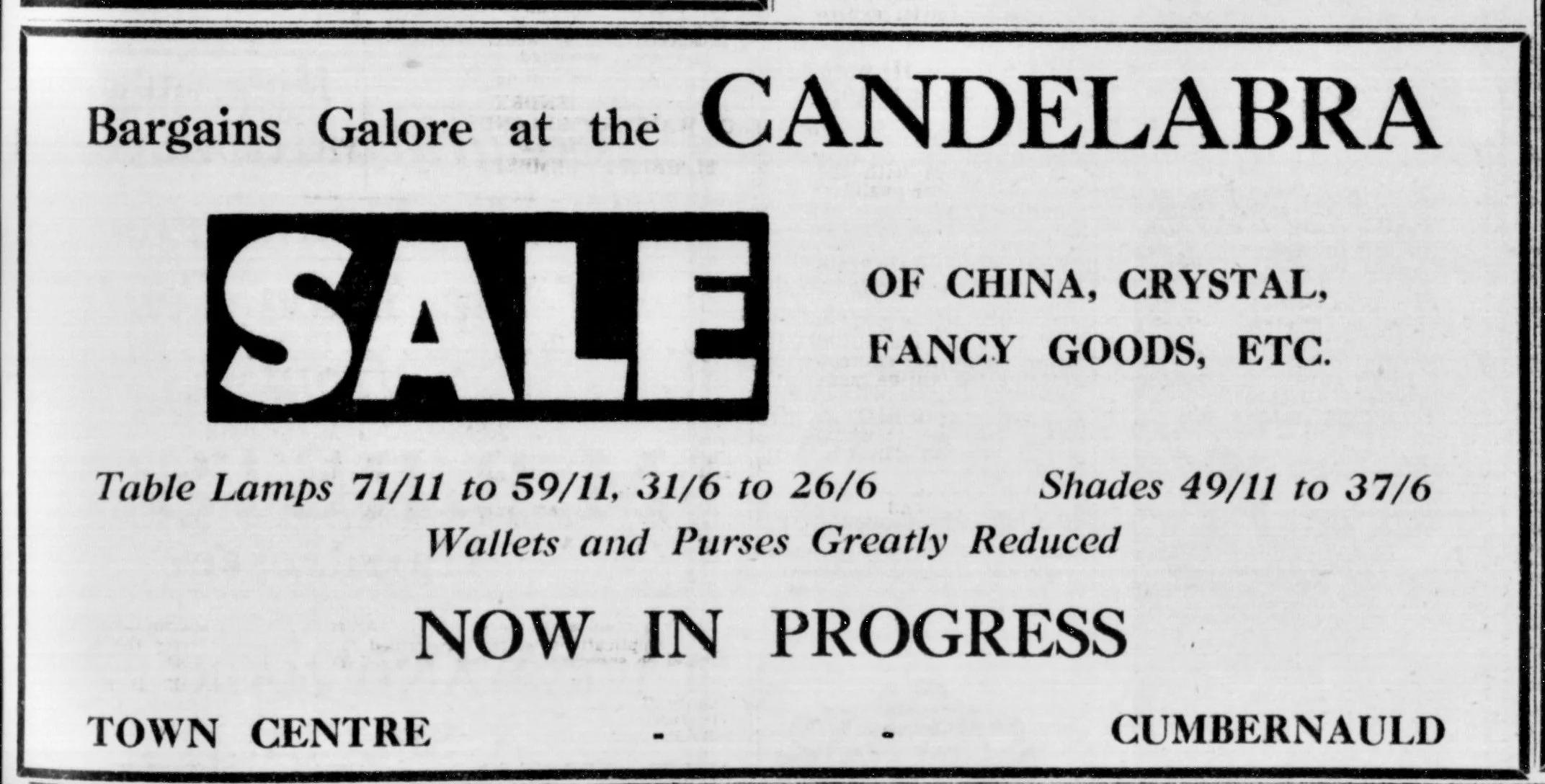 Candelabra May 1968