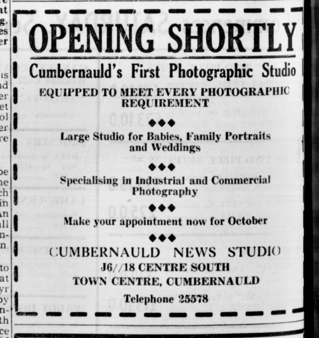 Cumbernauld News Studio Sep 1968