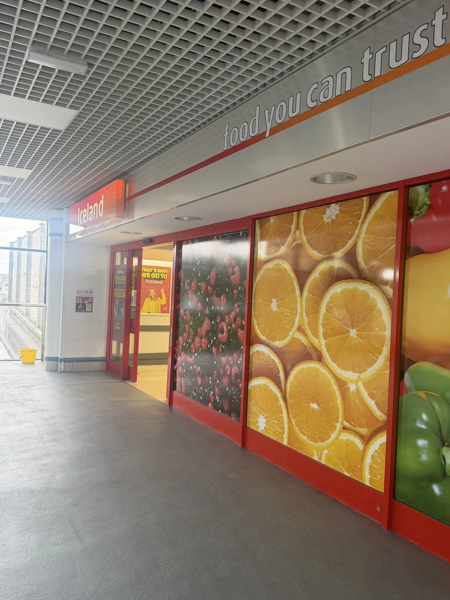 Entrance to Iceland store