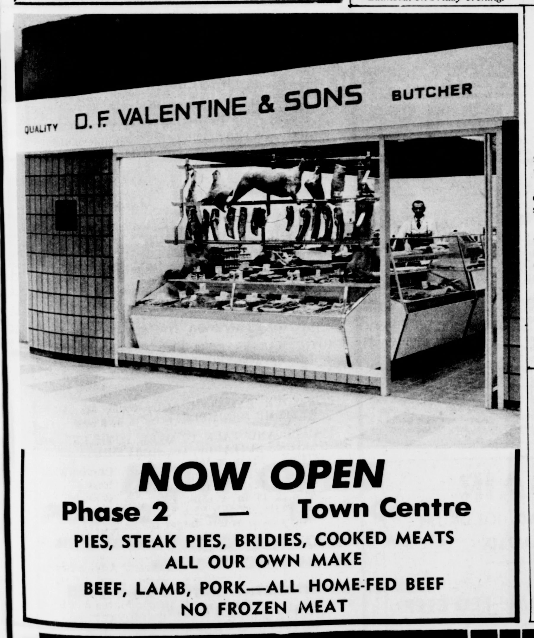 D.F. Valentine Butchers Mar 1972