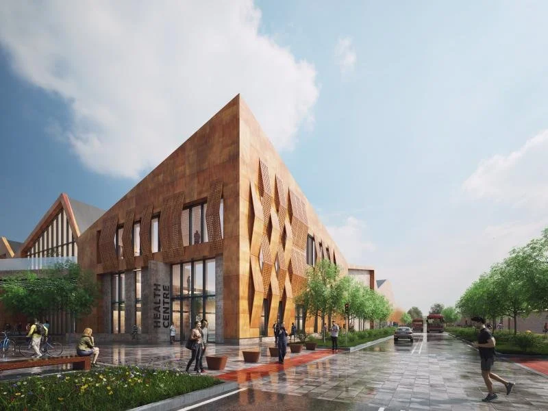Artist's impression of the new Town Hub. Town Square and Tesco would be just off to the right hand side of this shot. Taken from NLC website at https://www.northlanarkshire.gov.uk/regeneration-and-investment/towns-and-communities/cumbernauld-town-cen