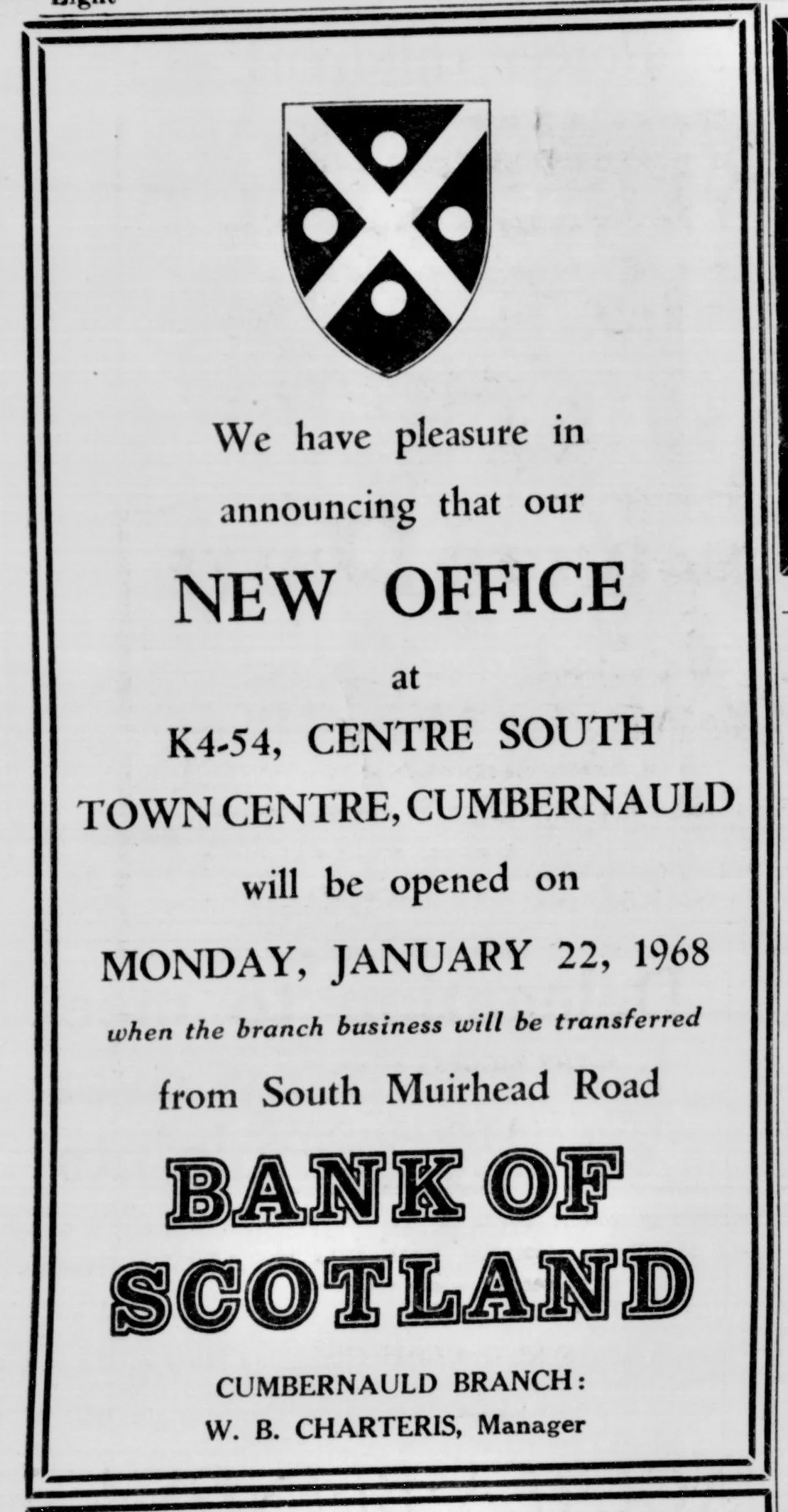 Bank of Scotland Jan 1968