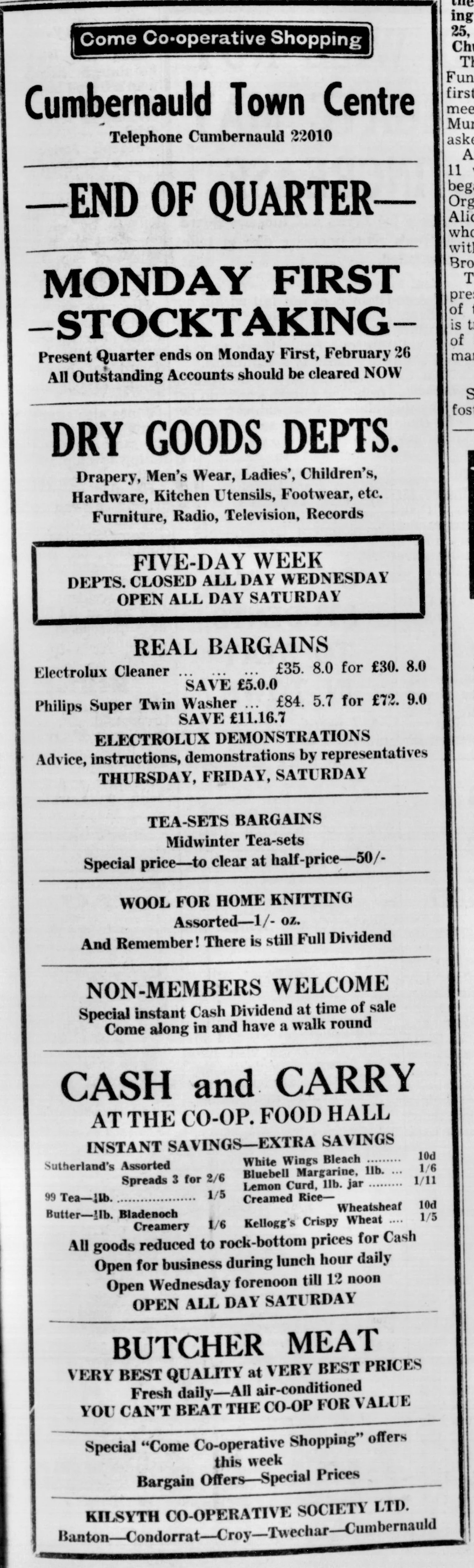 Kilsyth Co-Op Feb 1968