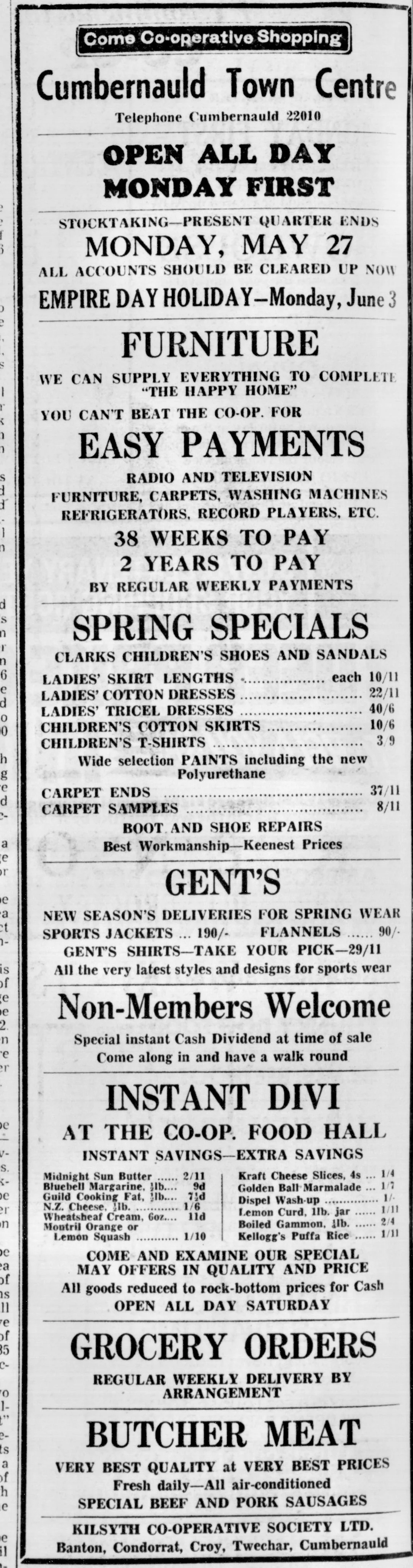 Kilsyth Co-Op May 1968