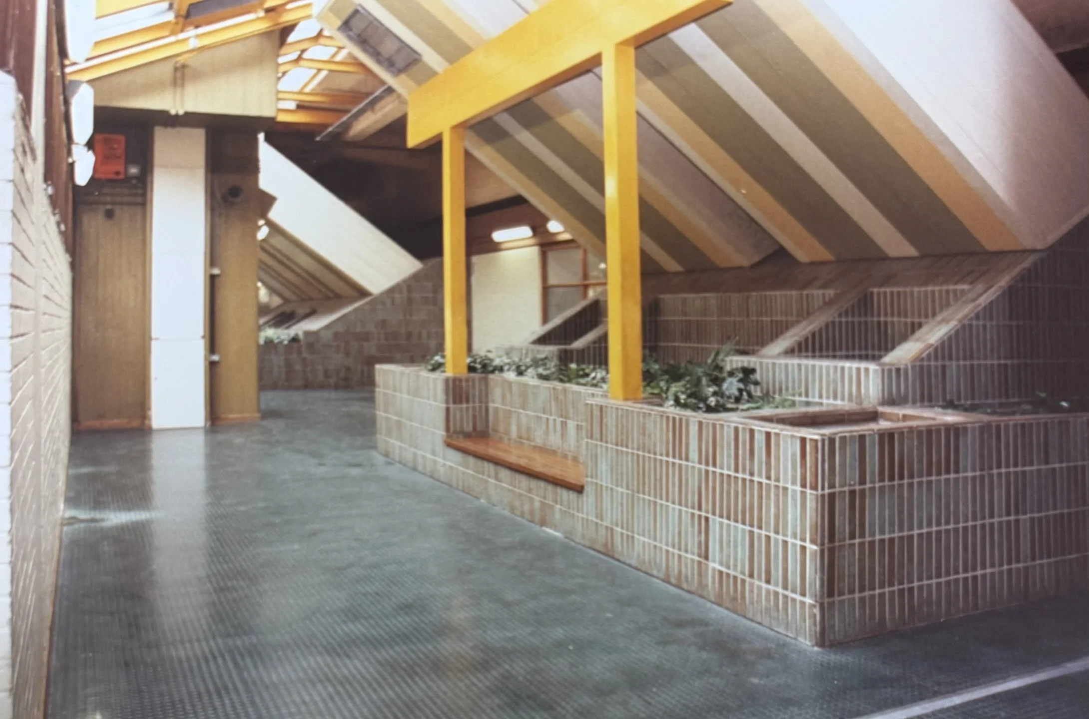 Allander Walk corridor outside the library