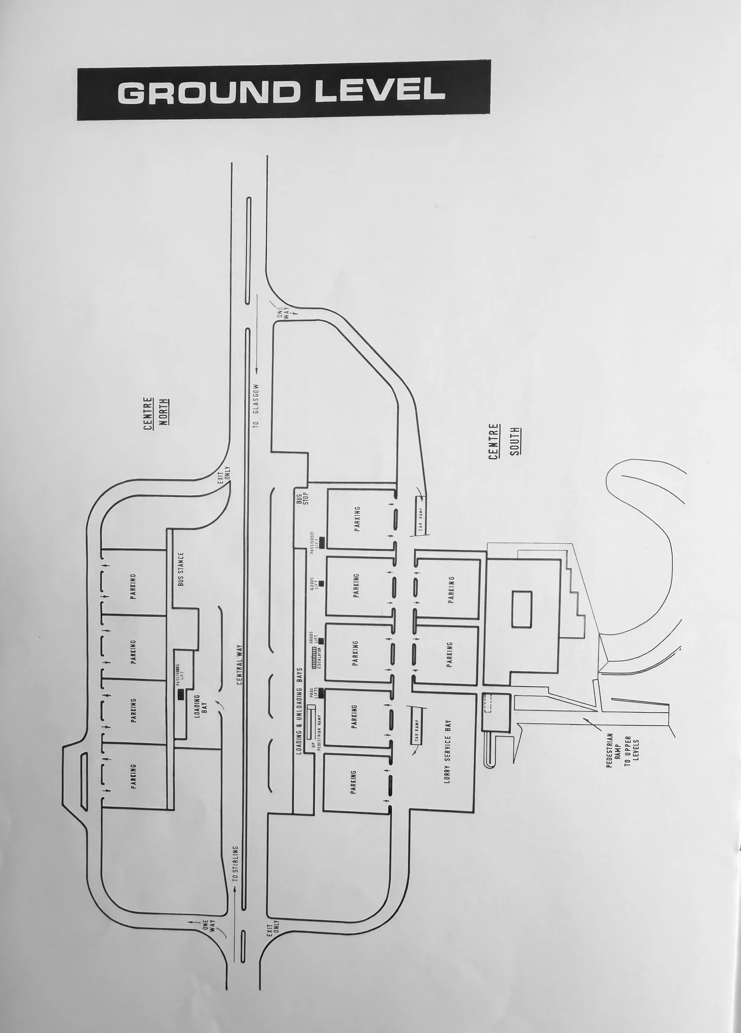 Map of ground level; taken from Princess Margaret booklet