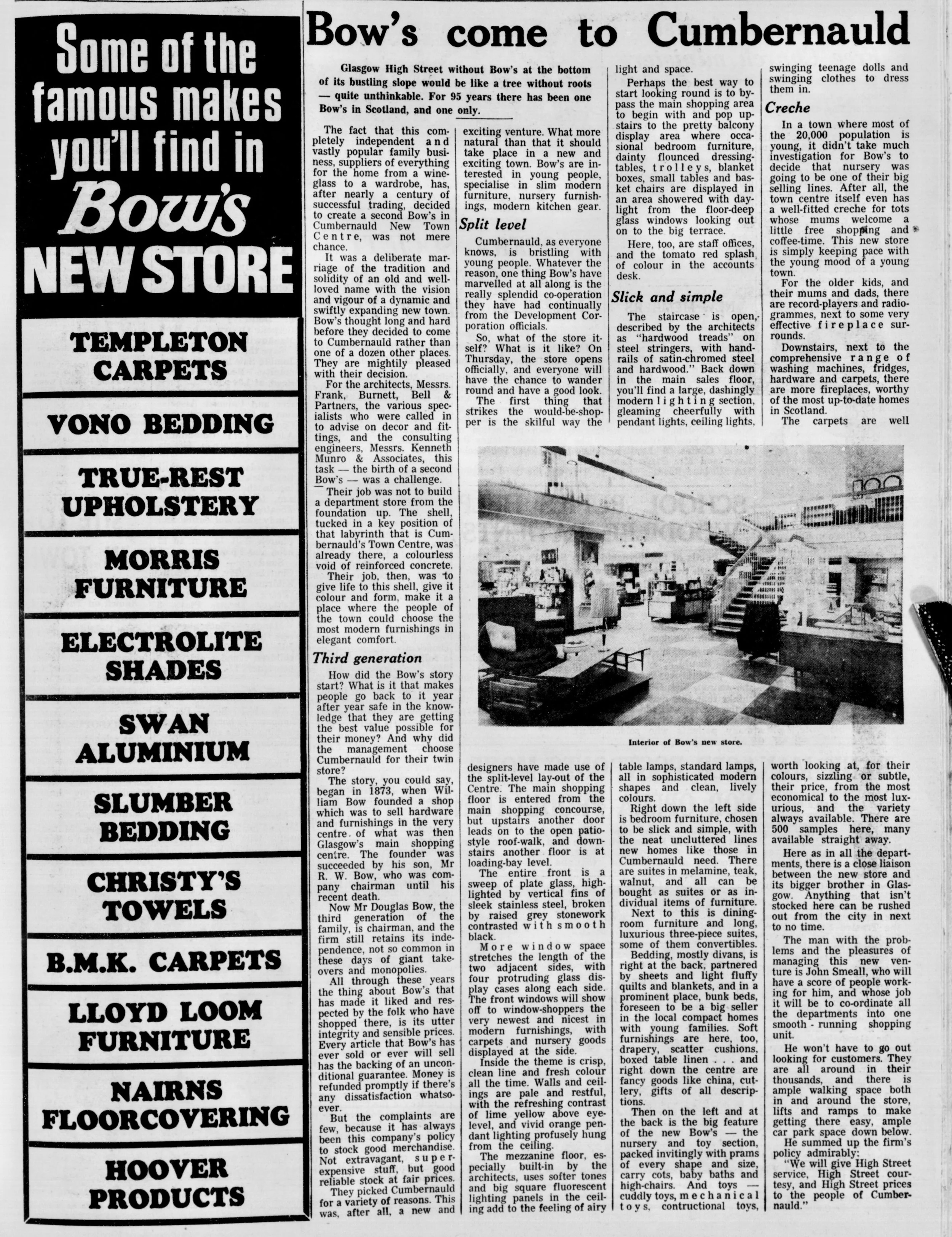 Bows opening Mar 1968