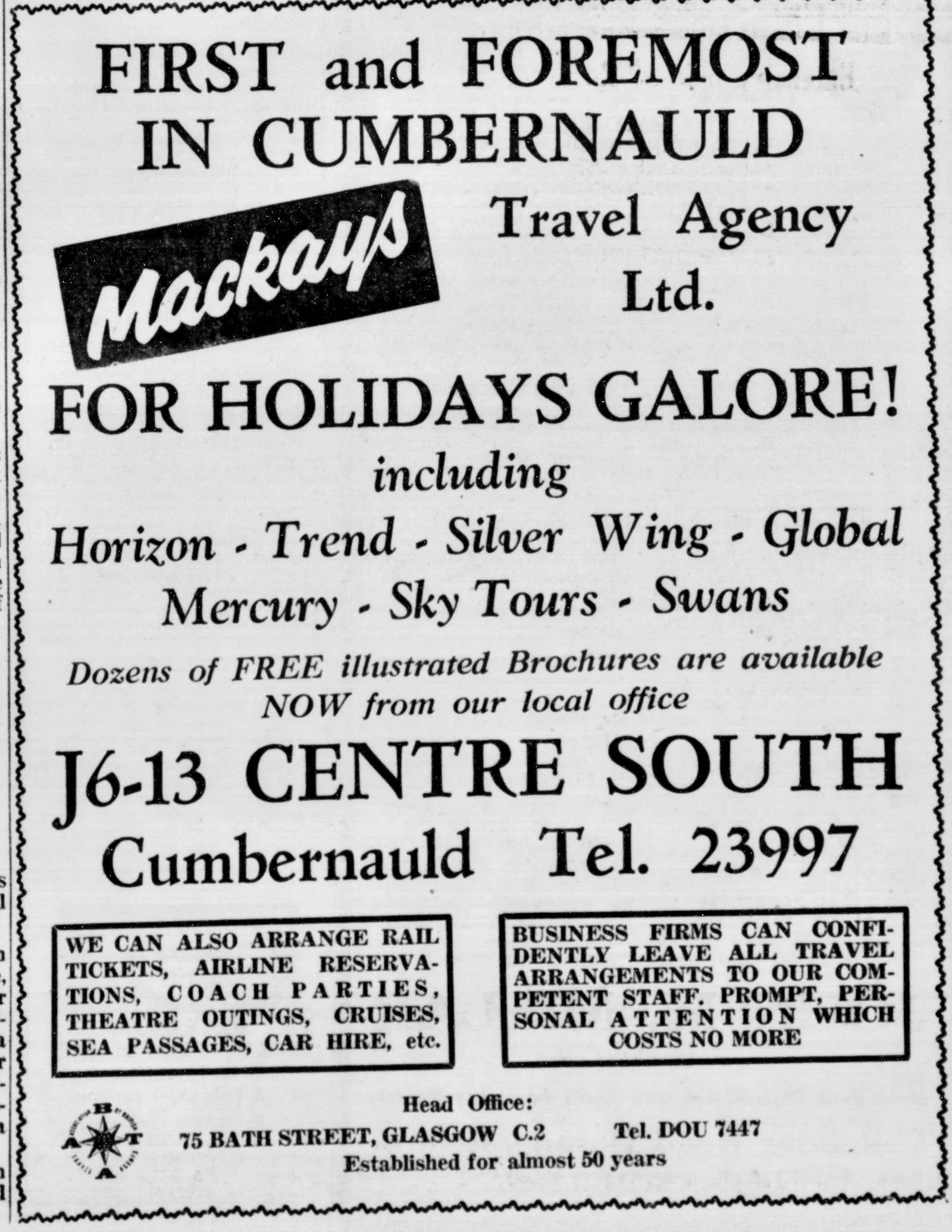 Mackays Travel Mar 1968