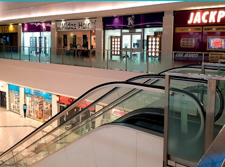 Upper level and Escalators (former Phase 4) in The Centre, 2018