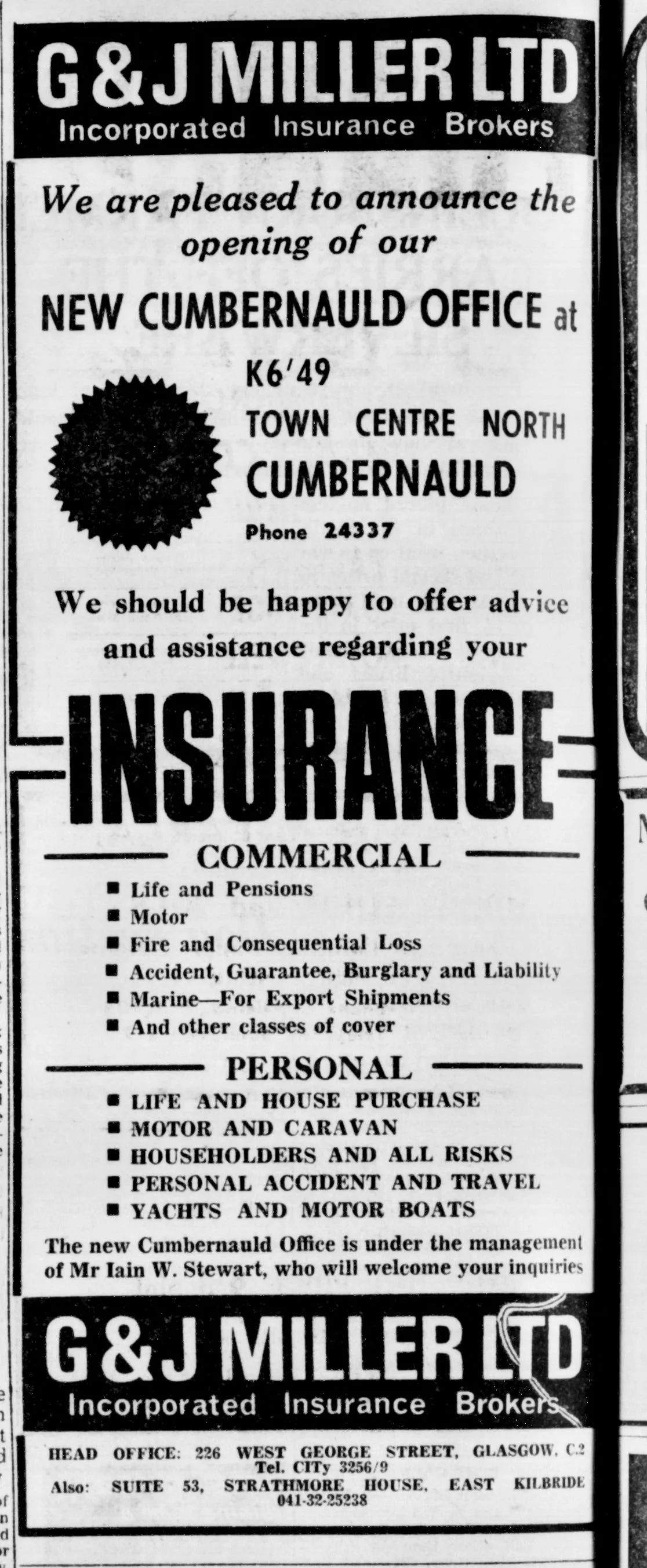 Millers Insurance May 1968
