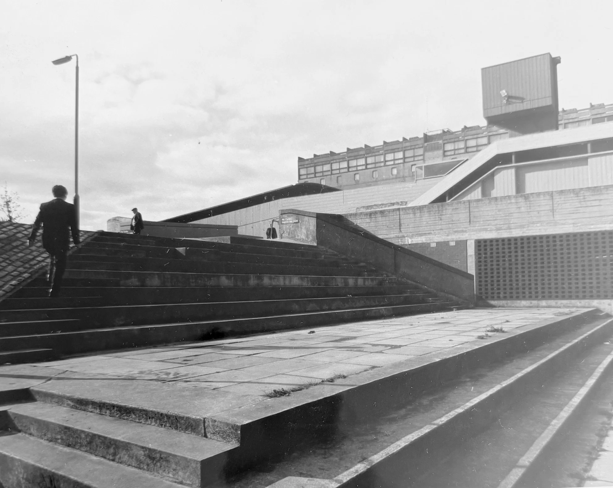Stairs up to Town Centre building. Photo taken from CDC Collection, held in NLC Archives.