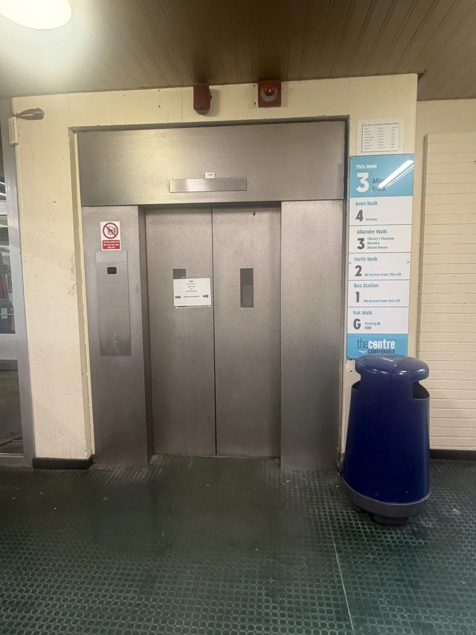 Out-of-commission lift
