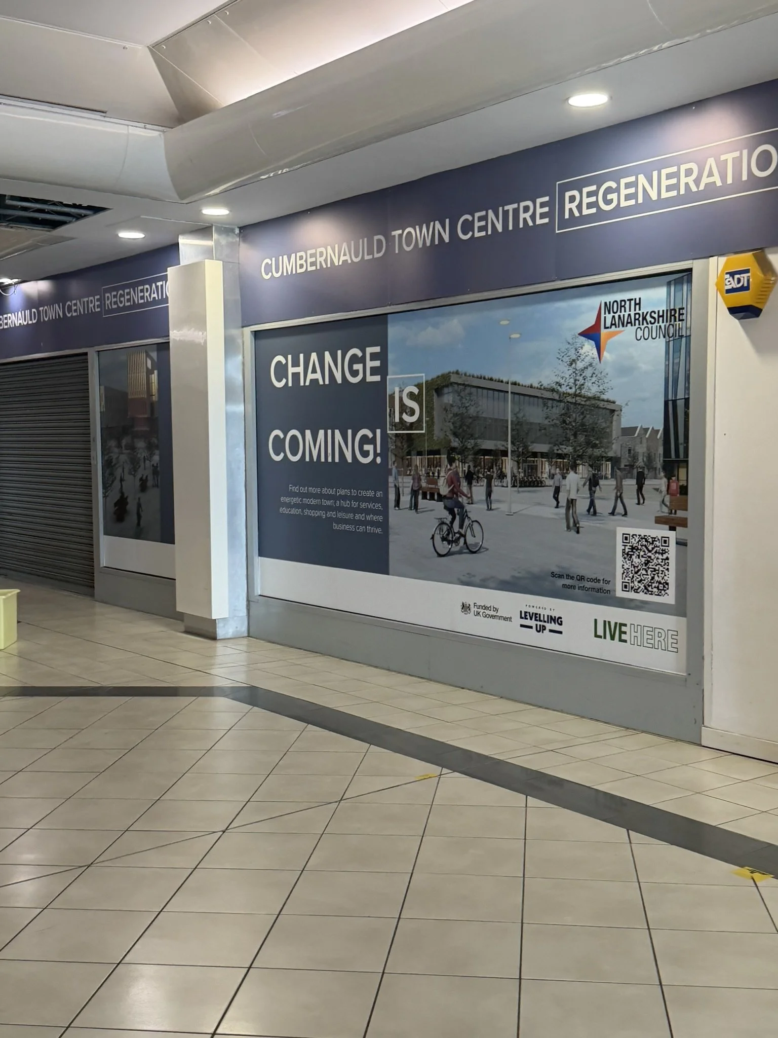 Empty shop advertising regeneration plans