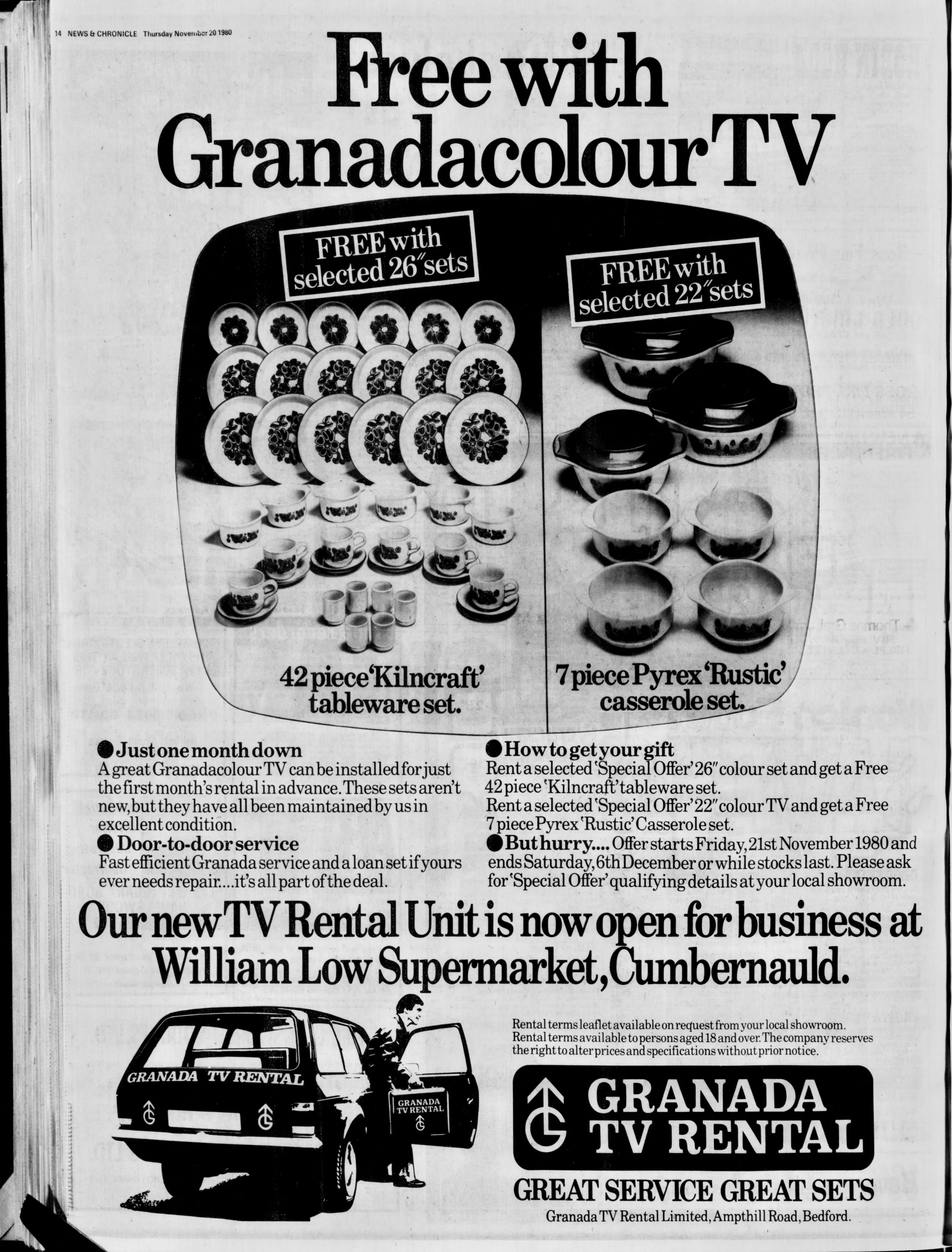 Granada TV Rental Nov 1980