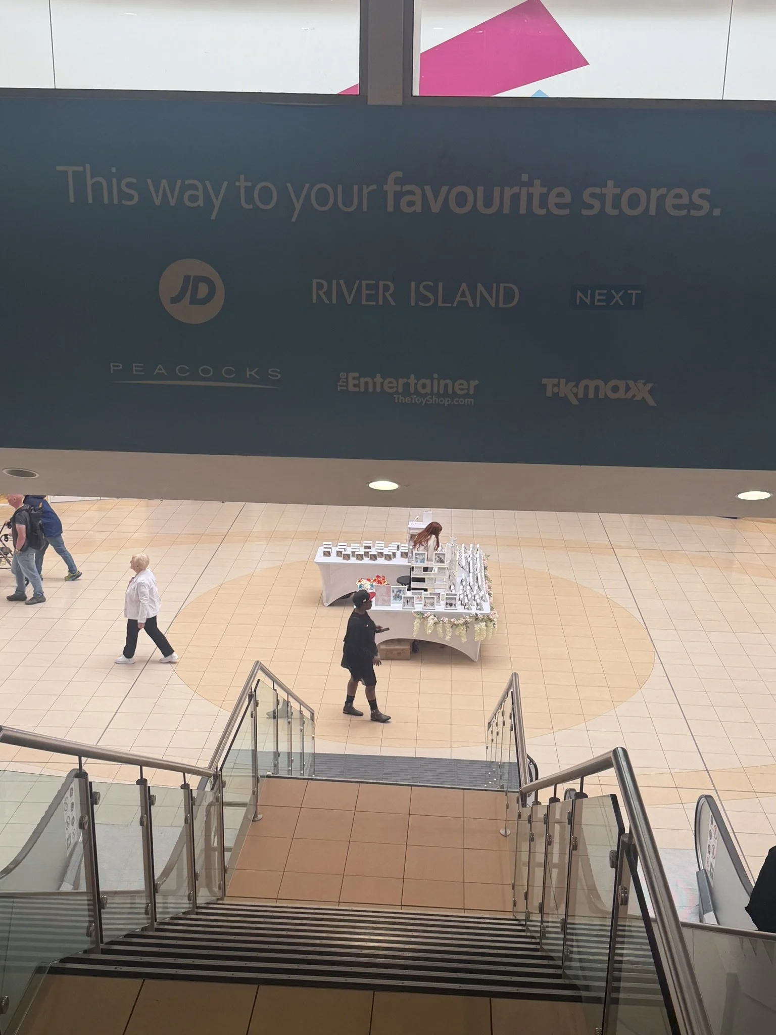 Stairway down into Antonine Centre