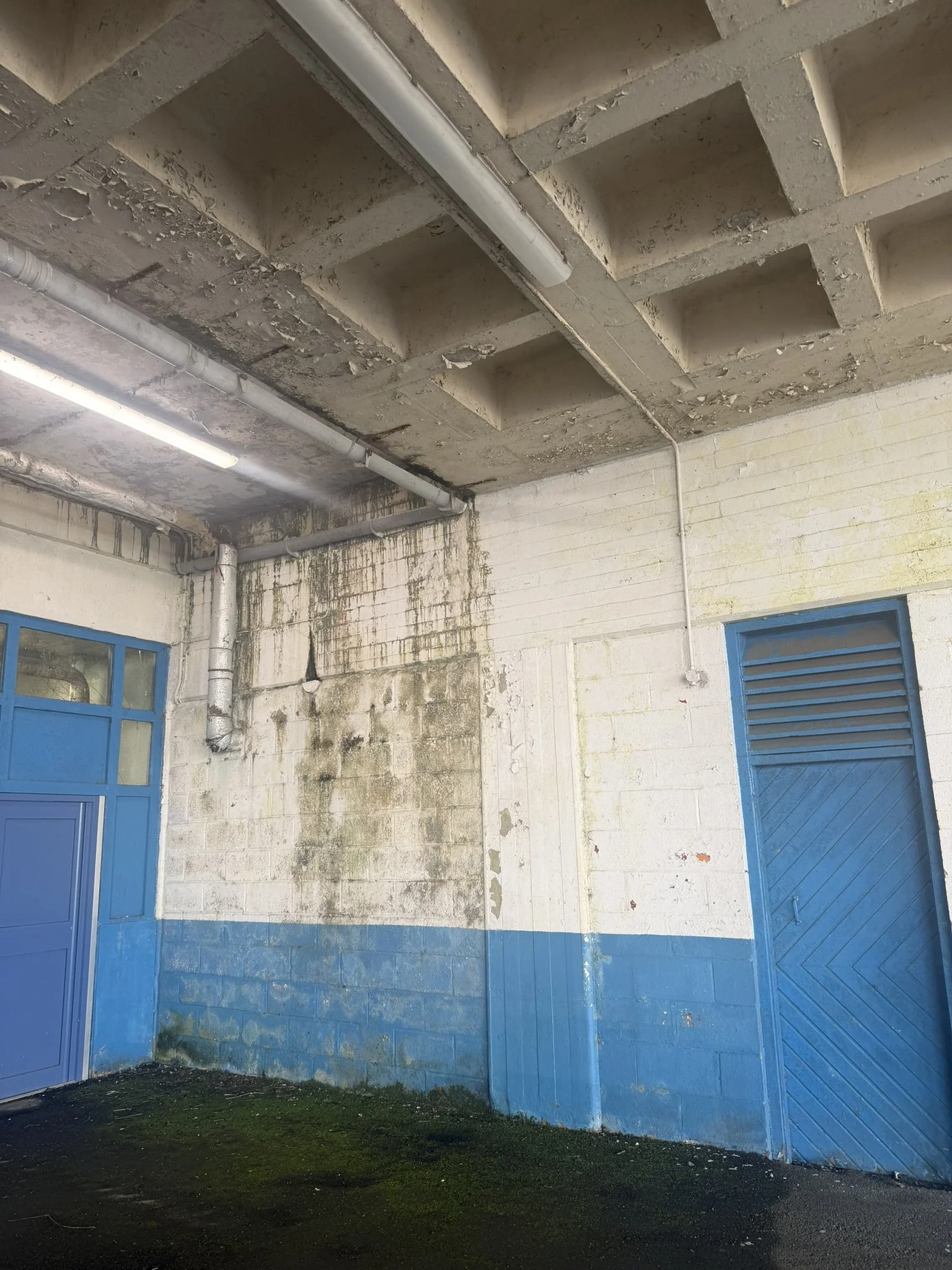 Walkway at car park level of Phase 1
