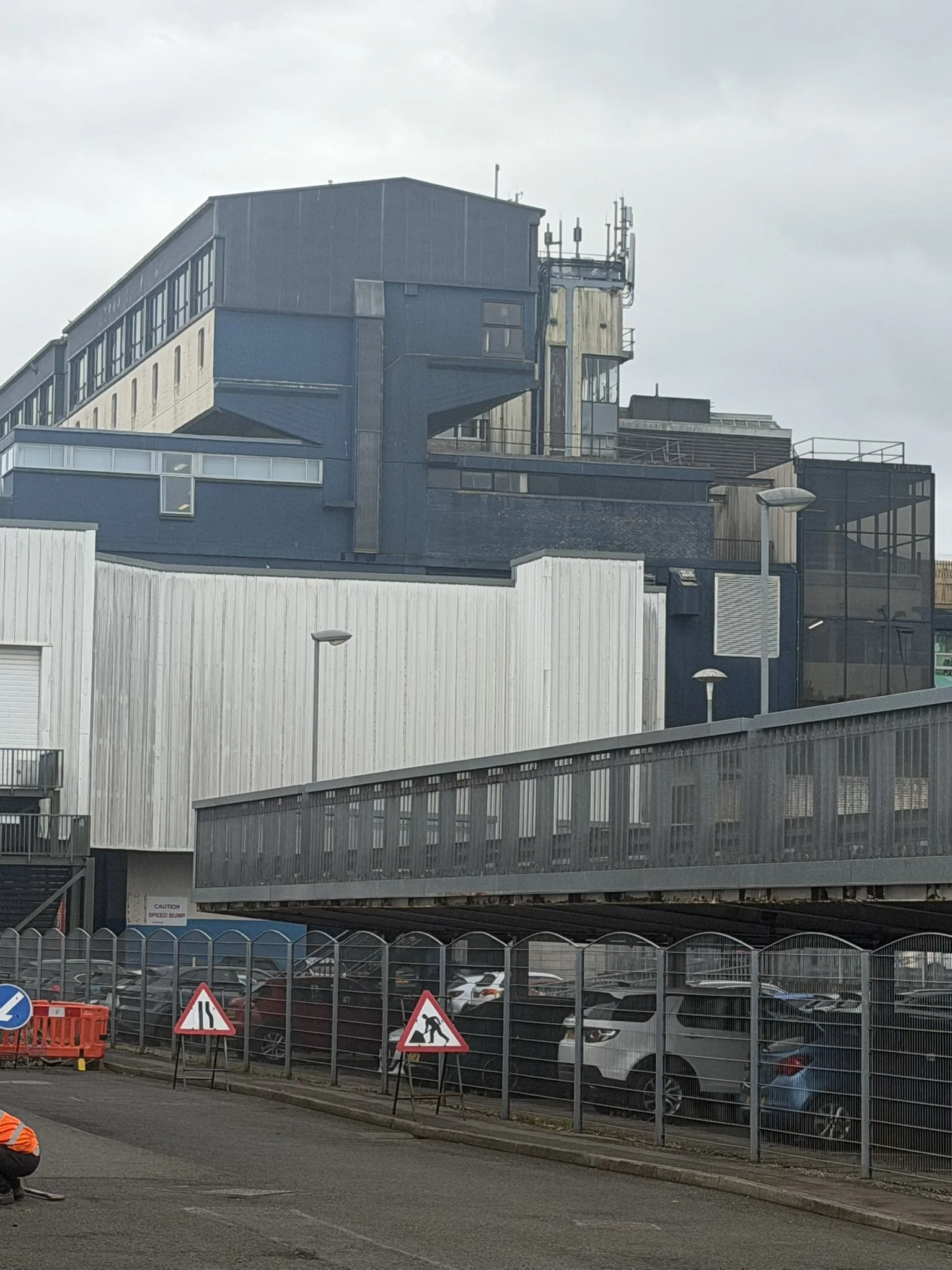 Side view of the main Town Centre building
